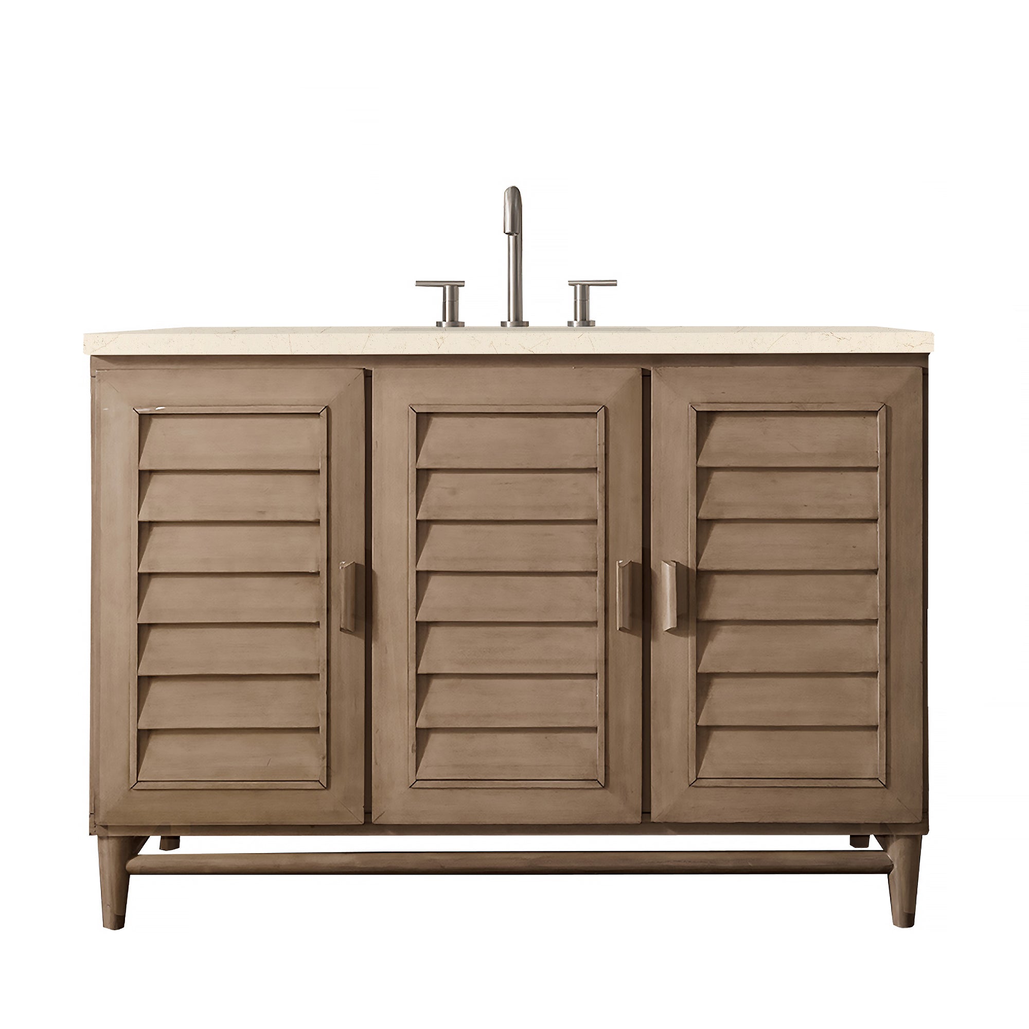 James Martin Portland 48" Single Vanity in Whitewashed Walnut with 3cm Countertop