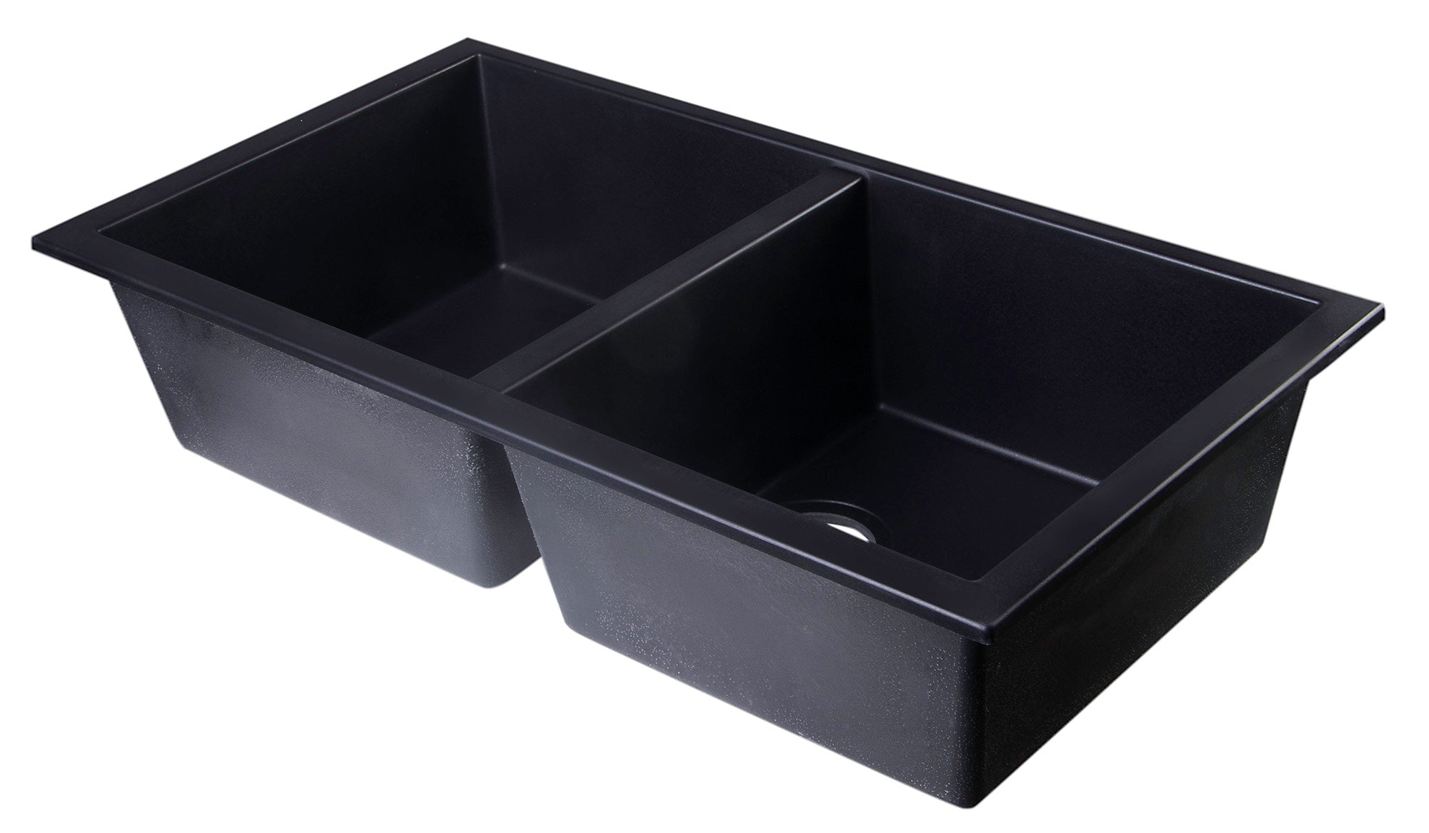 ALFI brand AB3420UM 34" Undermount Double Bowl Granite Composite Kitchen Sink