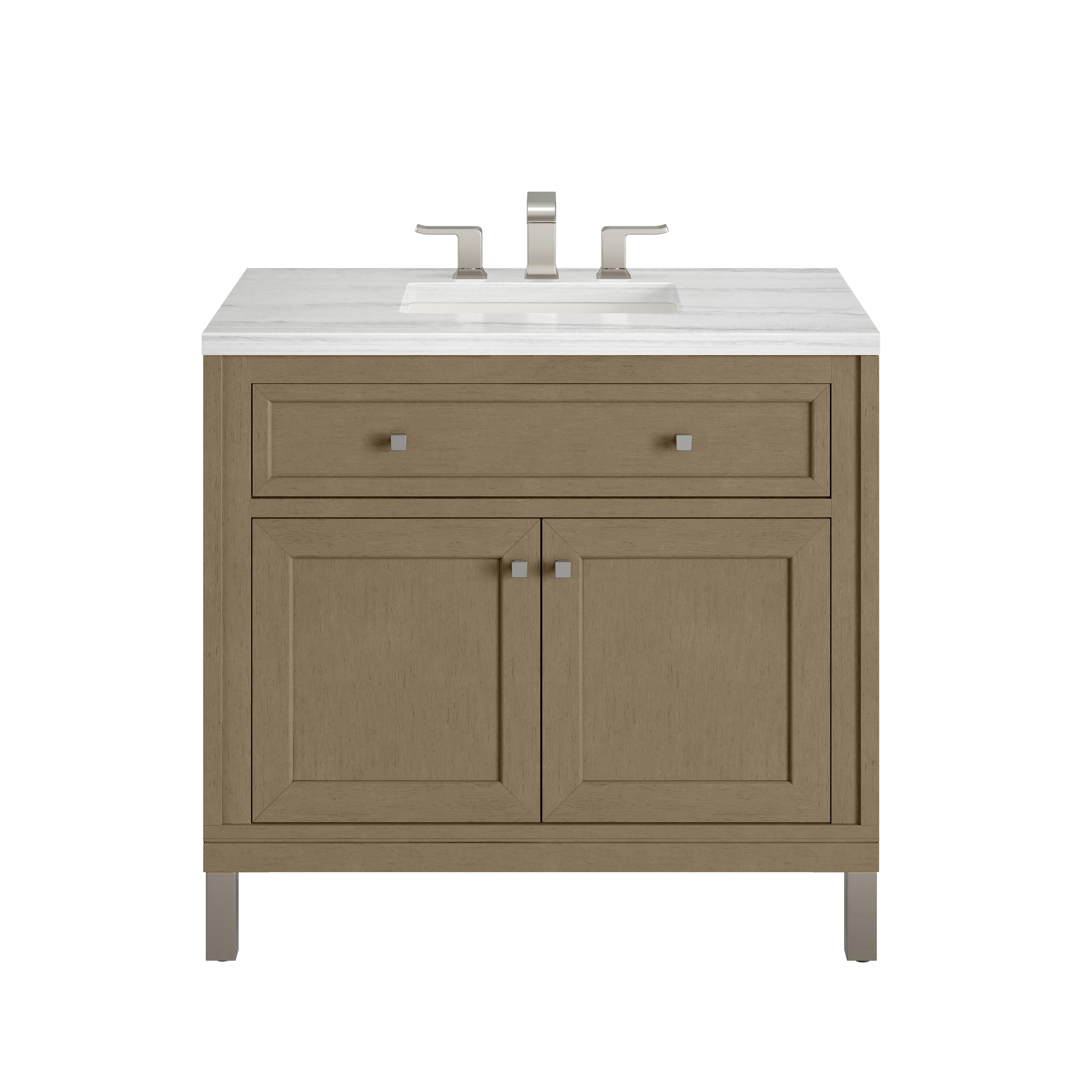 James Martin Chicago 36" Single Vanity in Walnut Whisper with 3cm Countertop