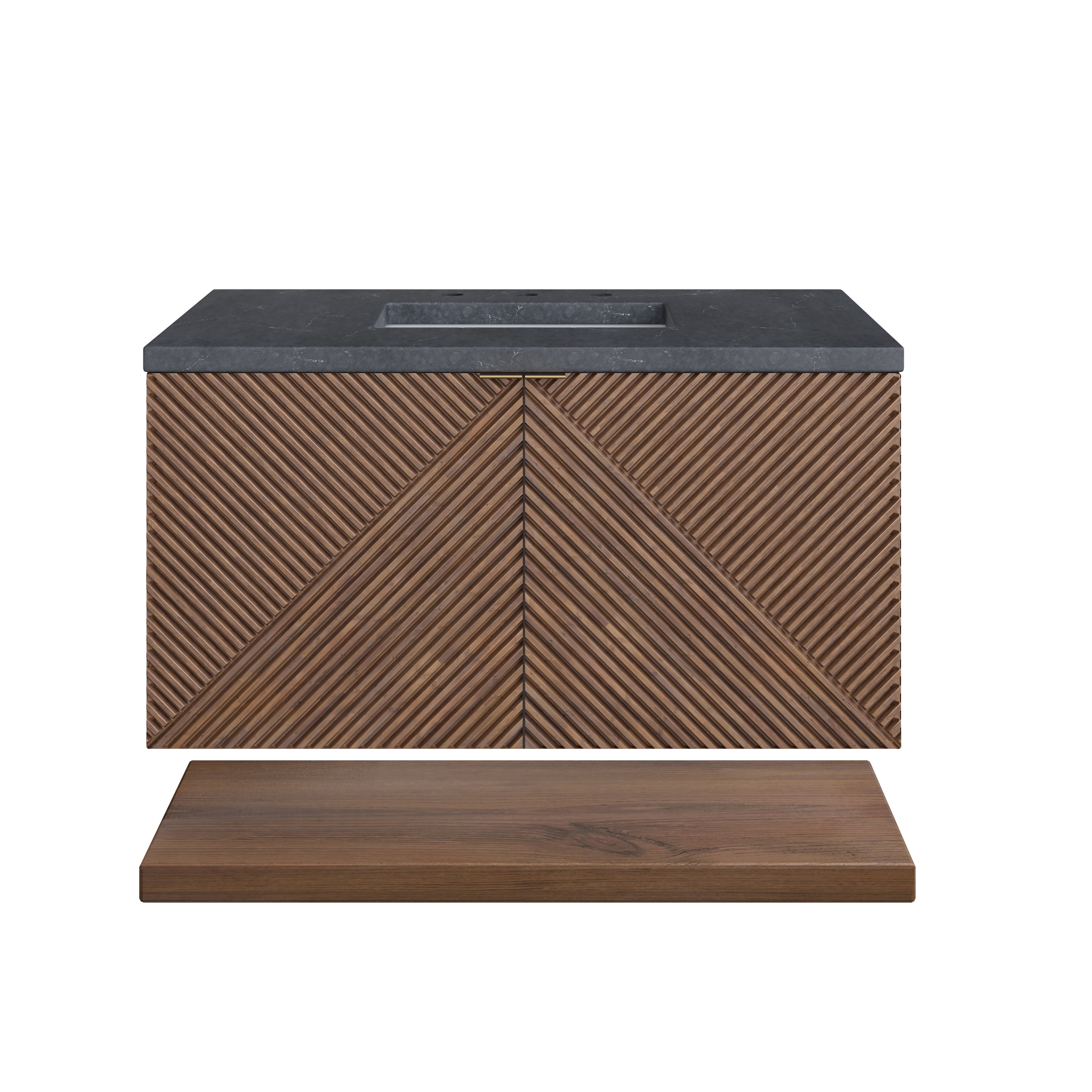 James Martin Marcello 36" Single Vanity in Chestnut with 3cm Countertop