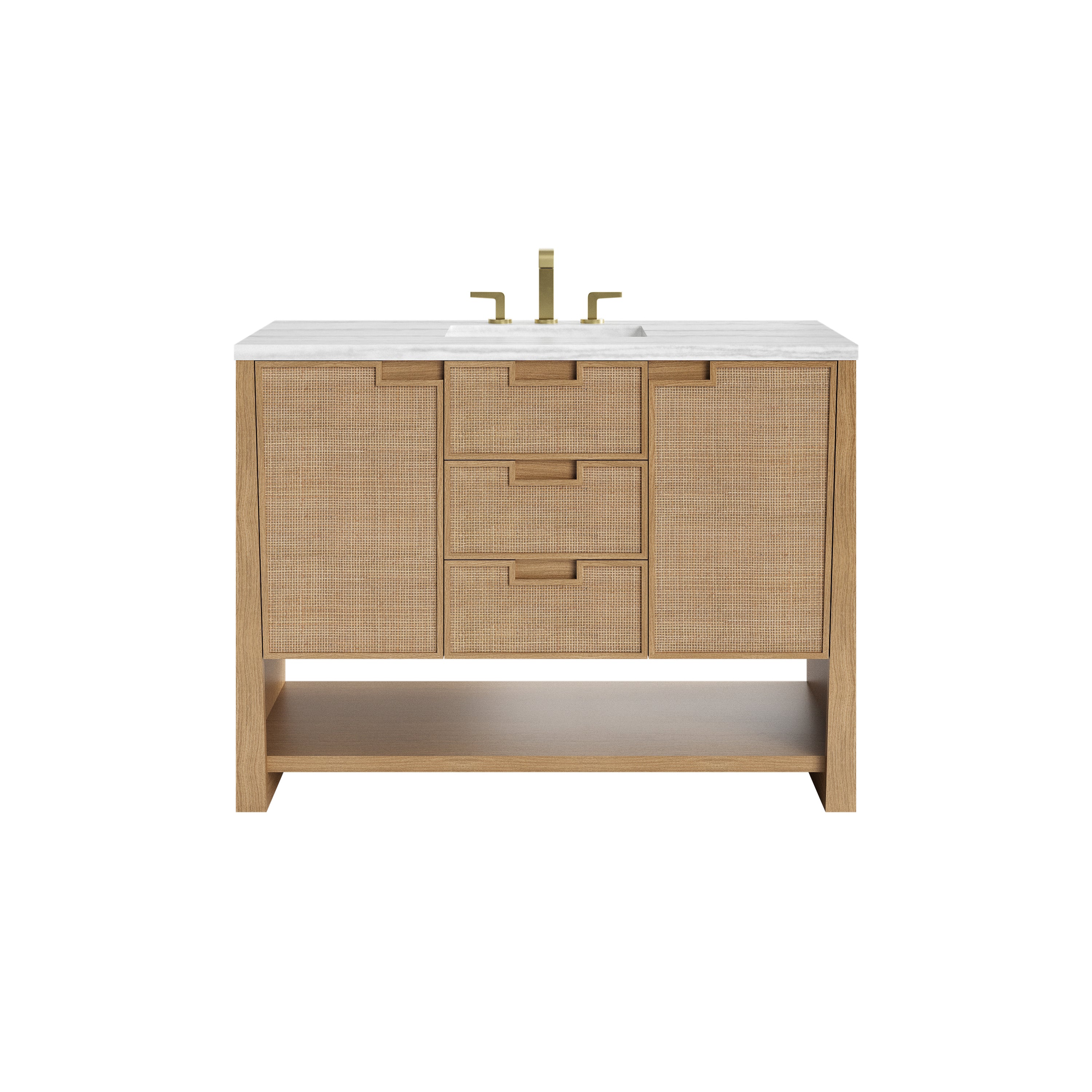 James Martin Solene 48" Single Vanity in Seaside Oak with 3cm Countertop