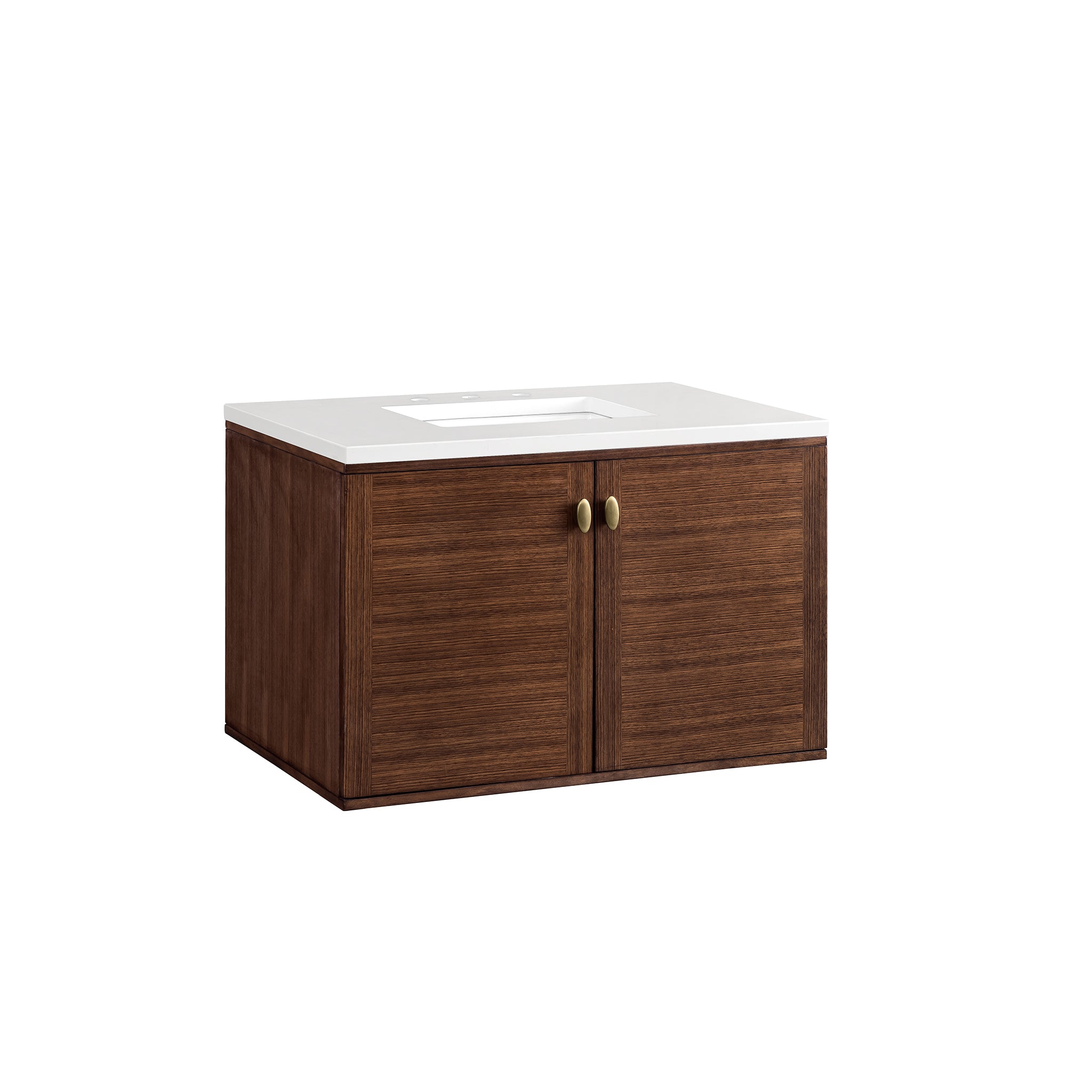 James Martin Amberly 36" Single Vanity in Mid-Century Walnut with 3cm Countertop