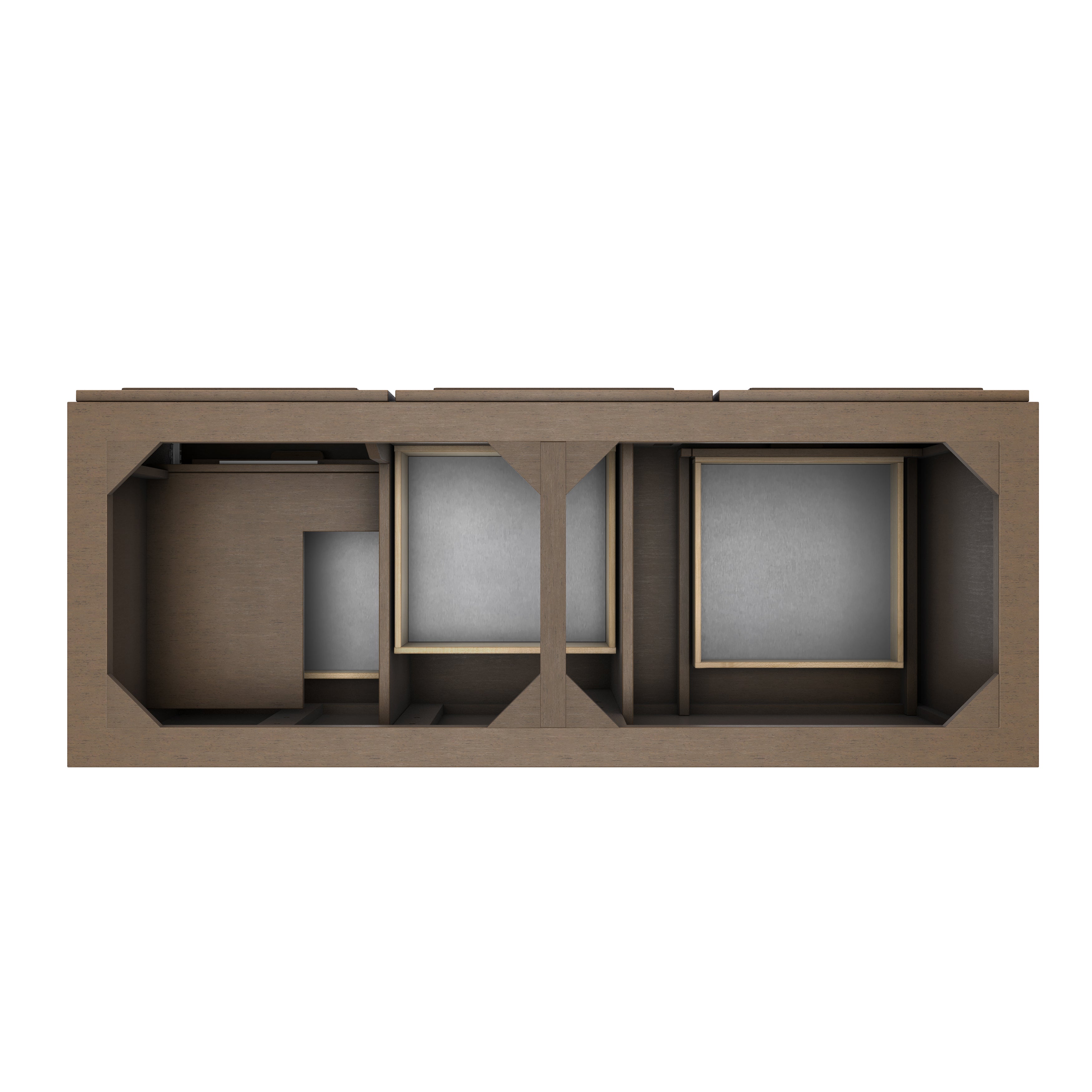 James Martin Portland 60" Double Vanity in Whitewashed Walnut with 3cm Countertop and FreePower Wireless Charger