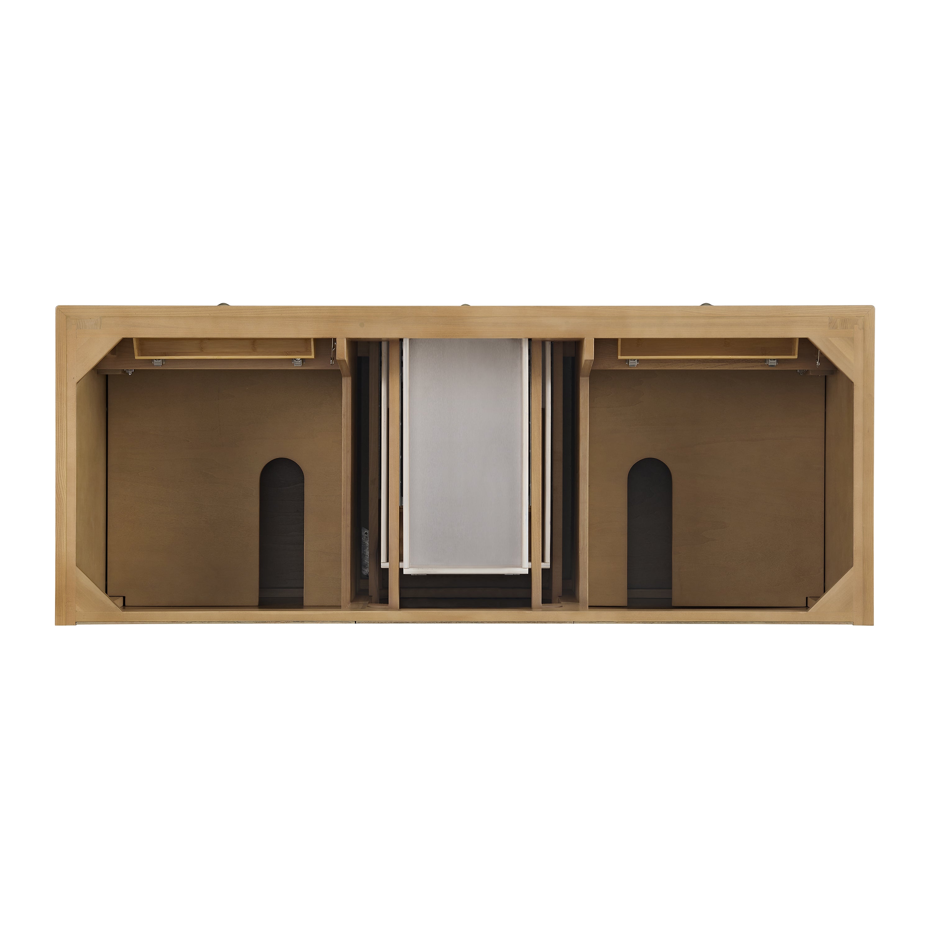 James Martin Lorelai 60" Double Vanity in Light Natural Oak with 3cm Countertop and FreePower Wireless Charger
