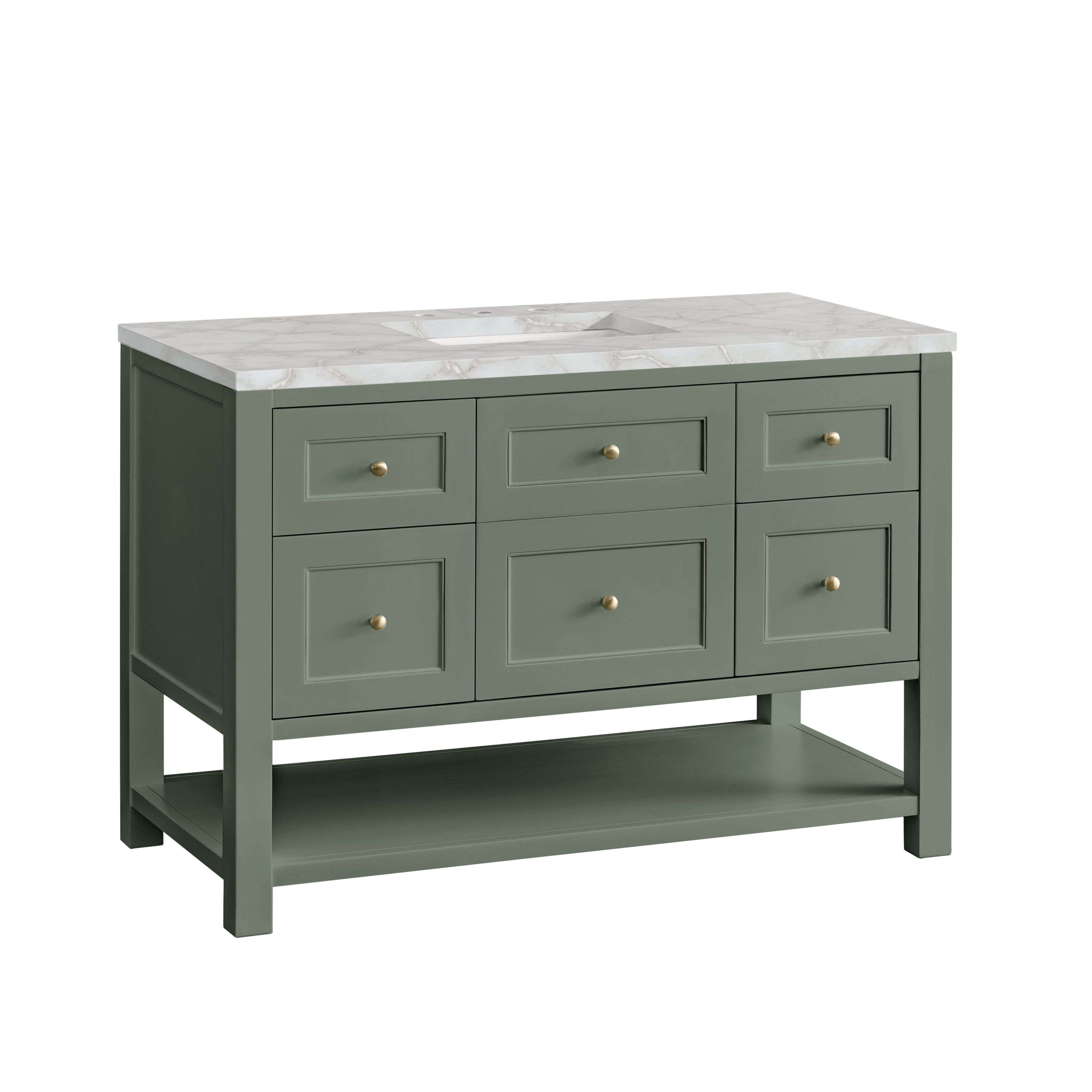 James Martin Breckenridge 48" Single Vanity in Smokey Celadon with 3cm Countertop