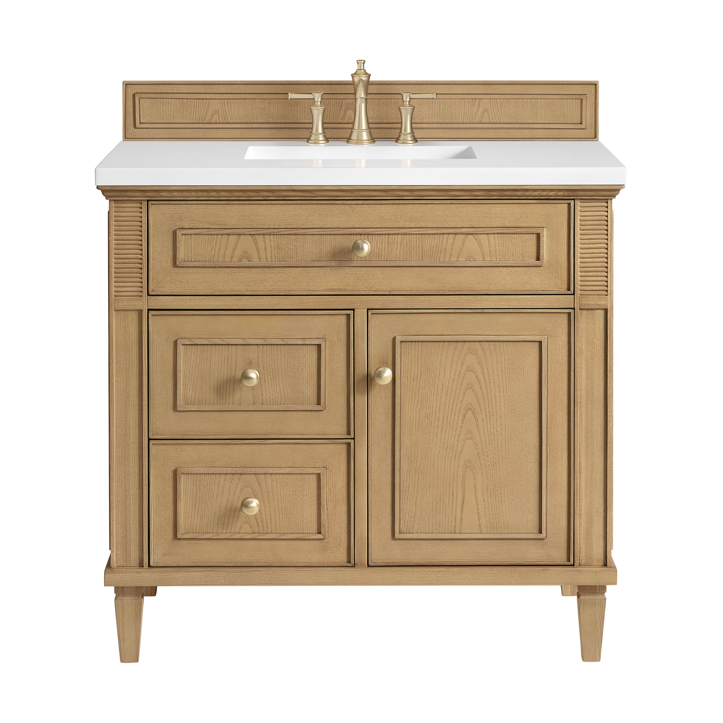 James Martin Lorelai 36" Single Vanity in Light Natural Oak with 3cm Countertop