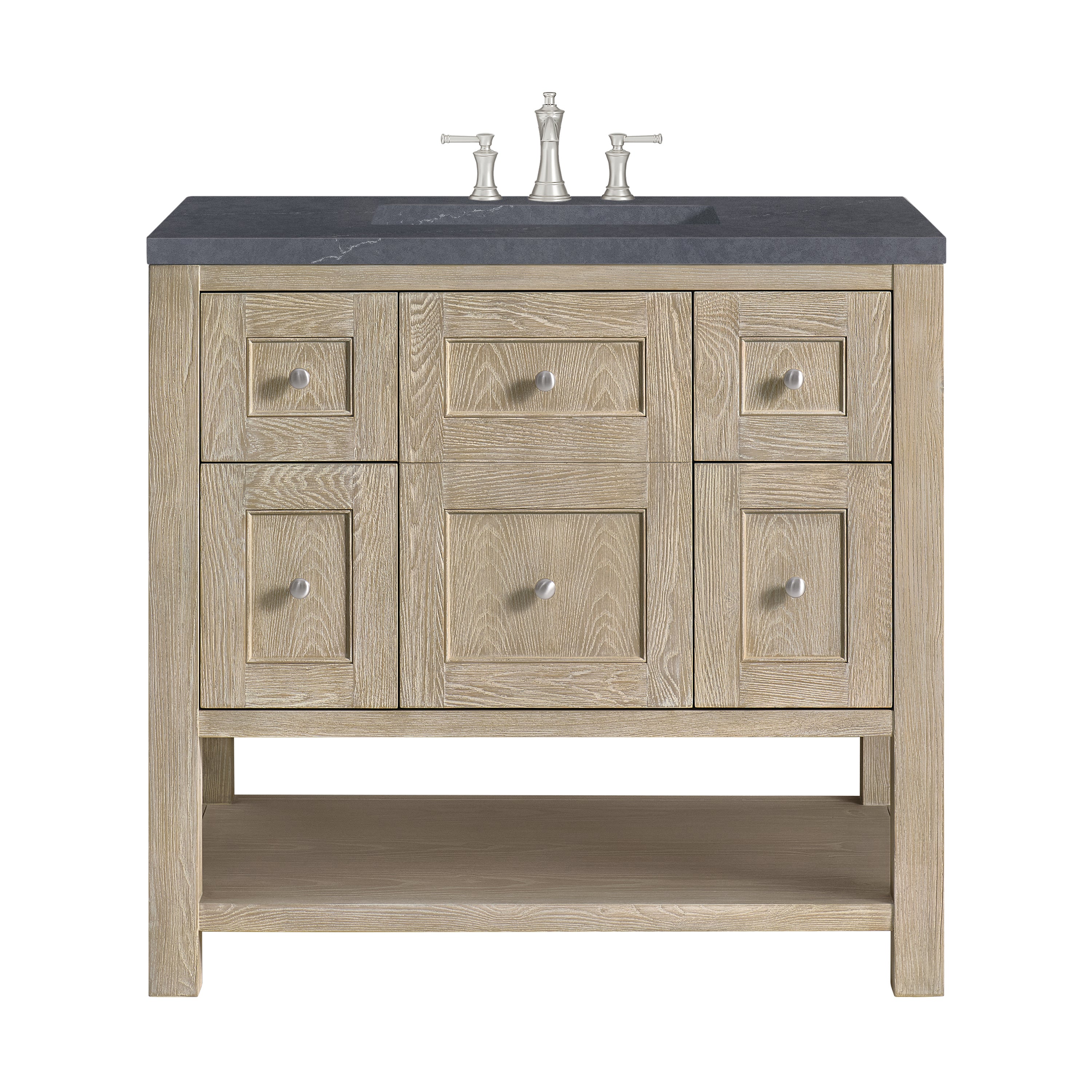James Martin Breckenridge 36" Single in Whitewashed Oak with 3cm Countertop