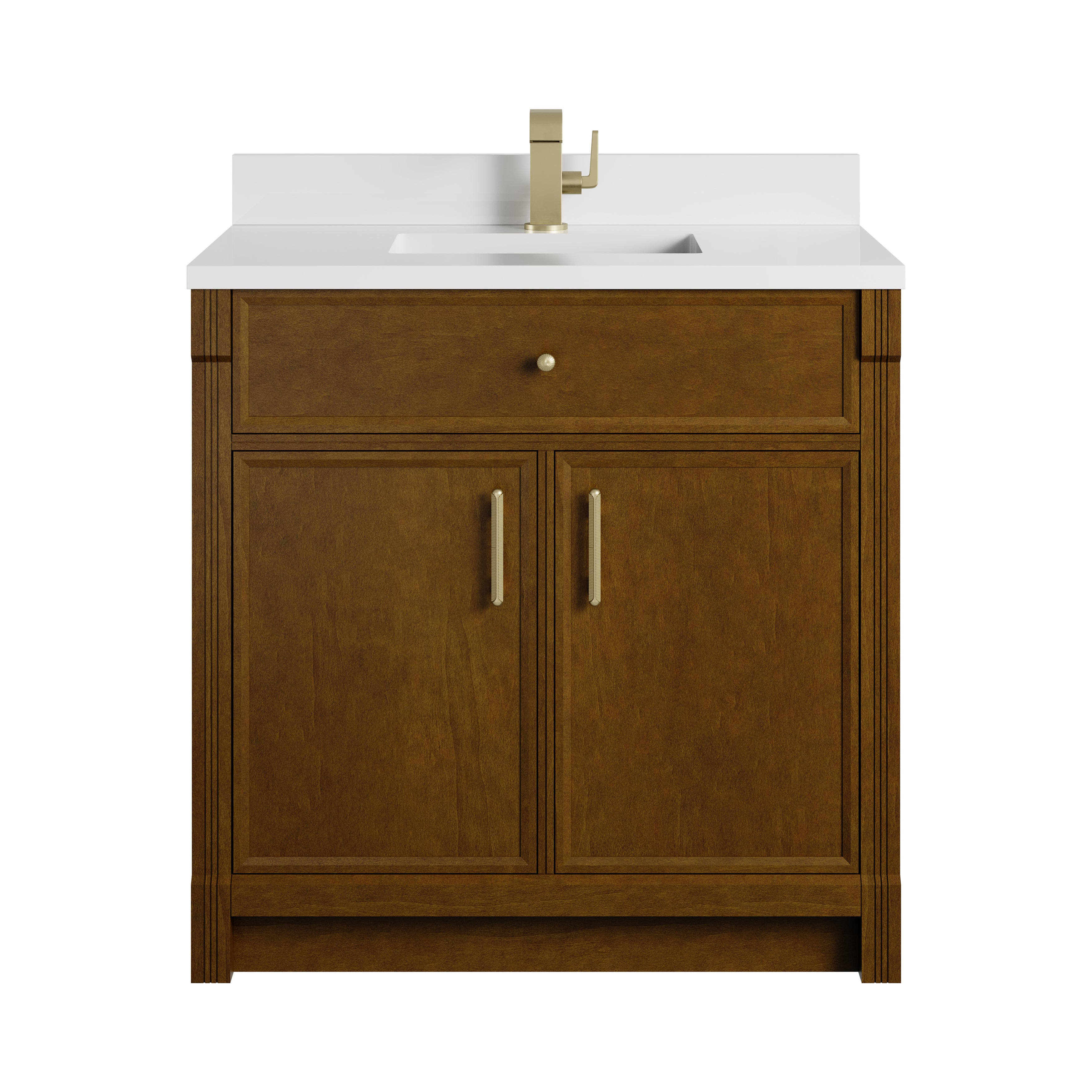 James Martin Bellshire 36" Single Vanity in Honey Oak with 3cm Countertop