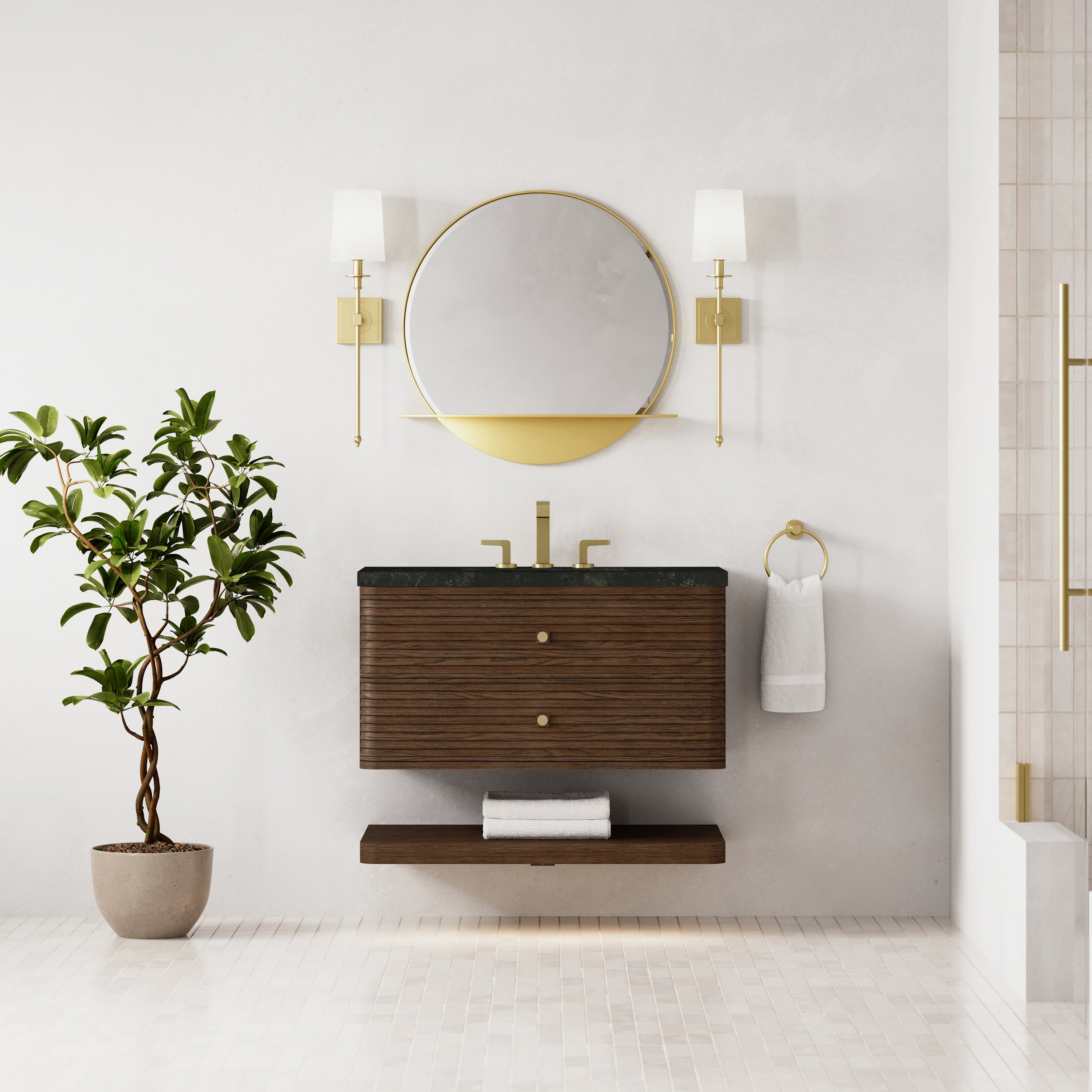 James Martin Allamari 36" Single Vanity in Sable with 3cm Countertop