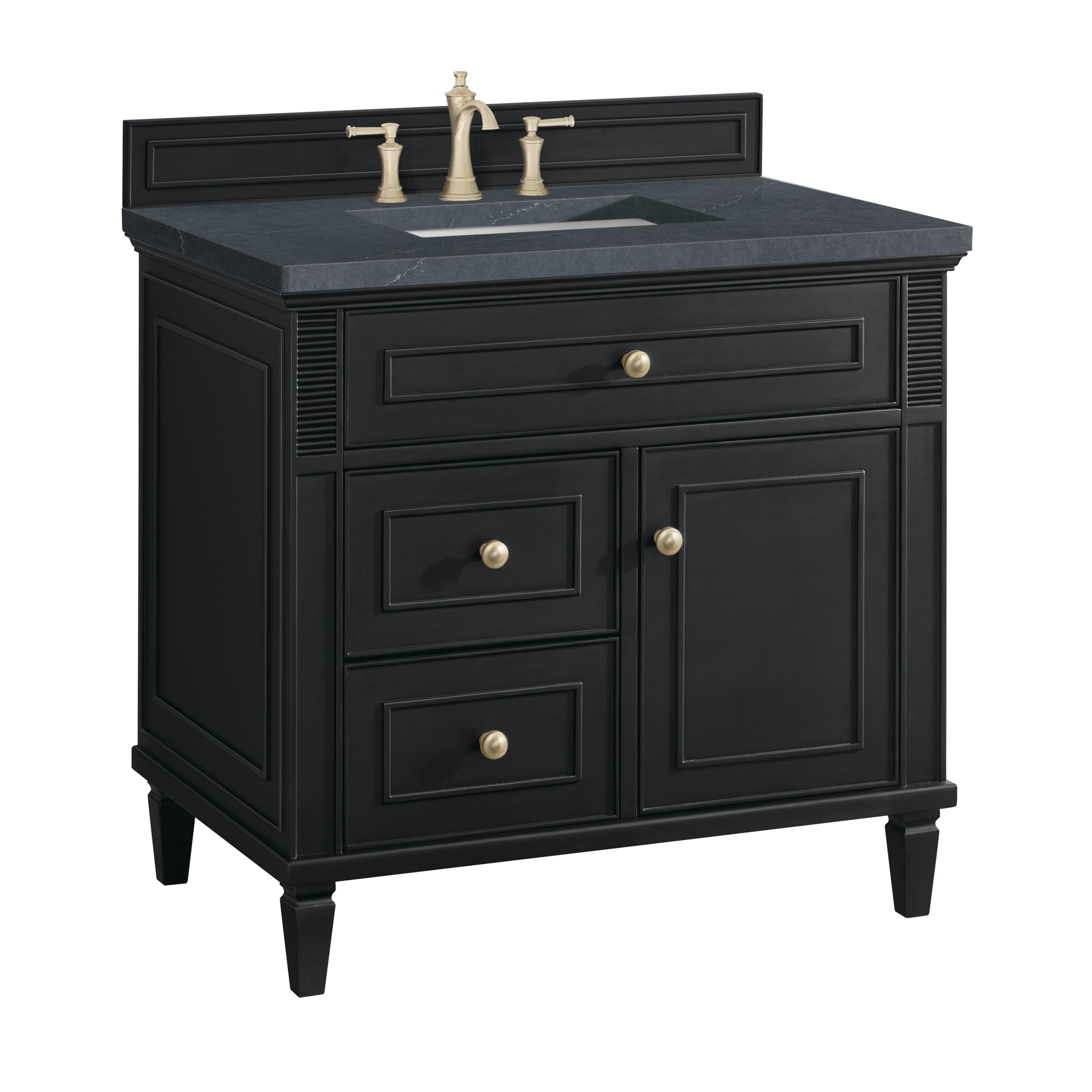 James Martin Lorelai 36" Single Vanity in Black Onyx with 3cm Countertop