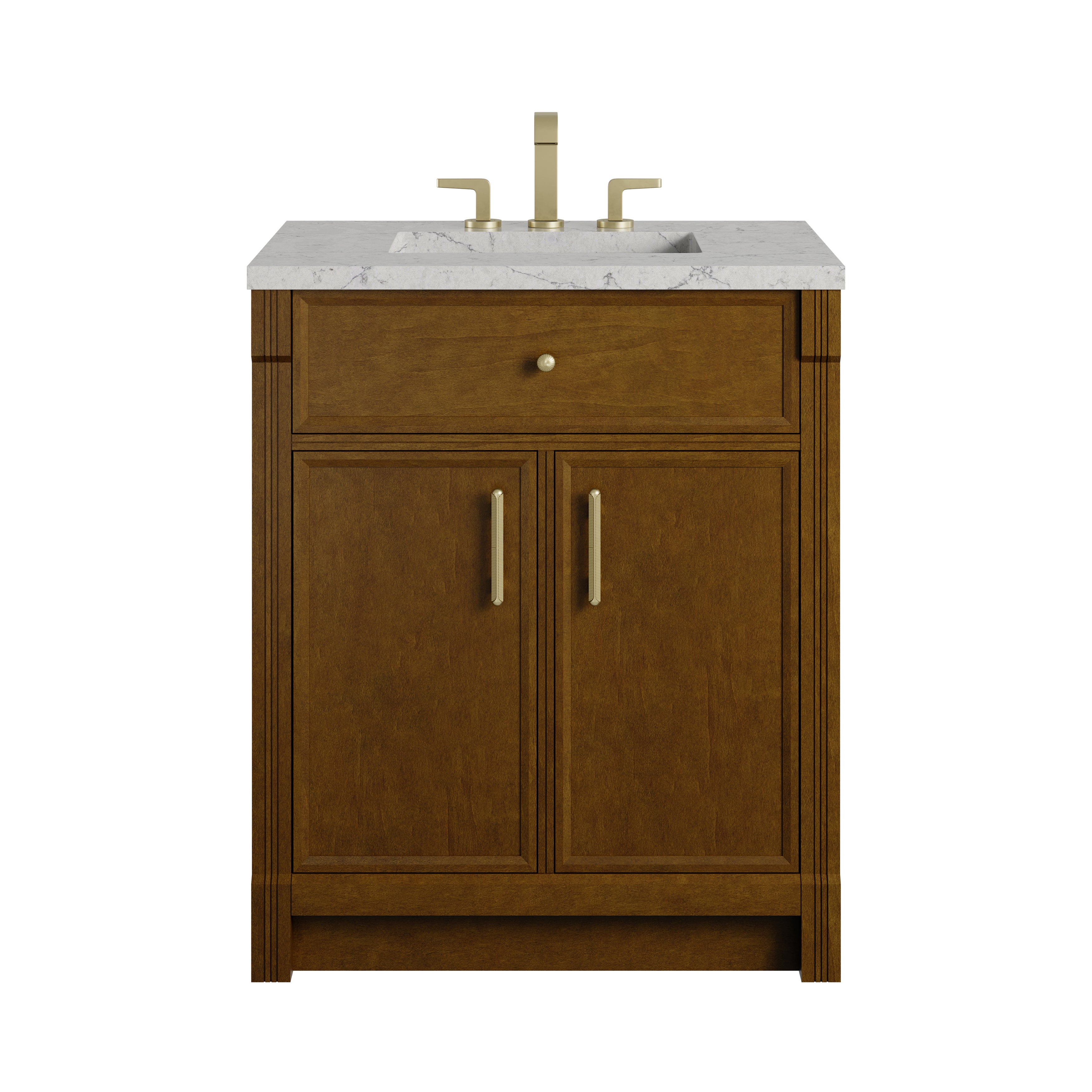 James Martin Bellshire 30" Single Vanity in Honey Oak with 3cm Countertop