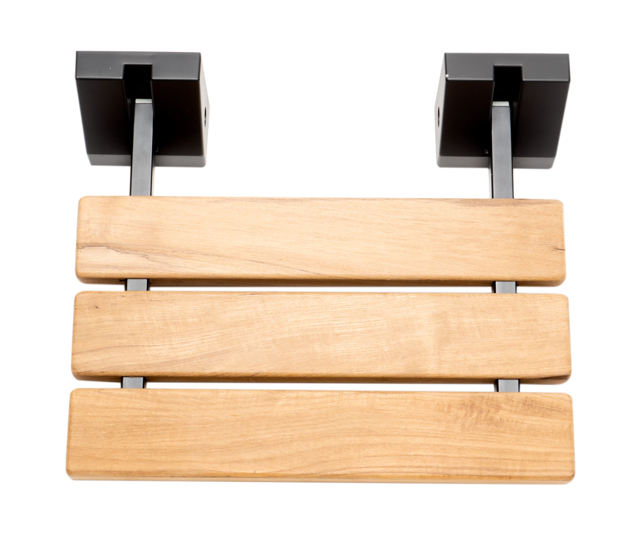 ALFI brand ABS16S 16" Wide Foldable Teak Shower Seat with Square Hardware
