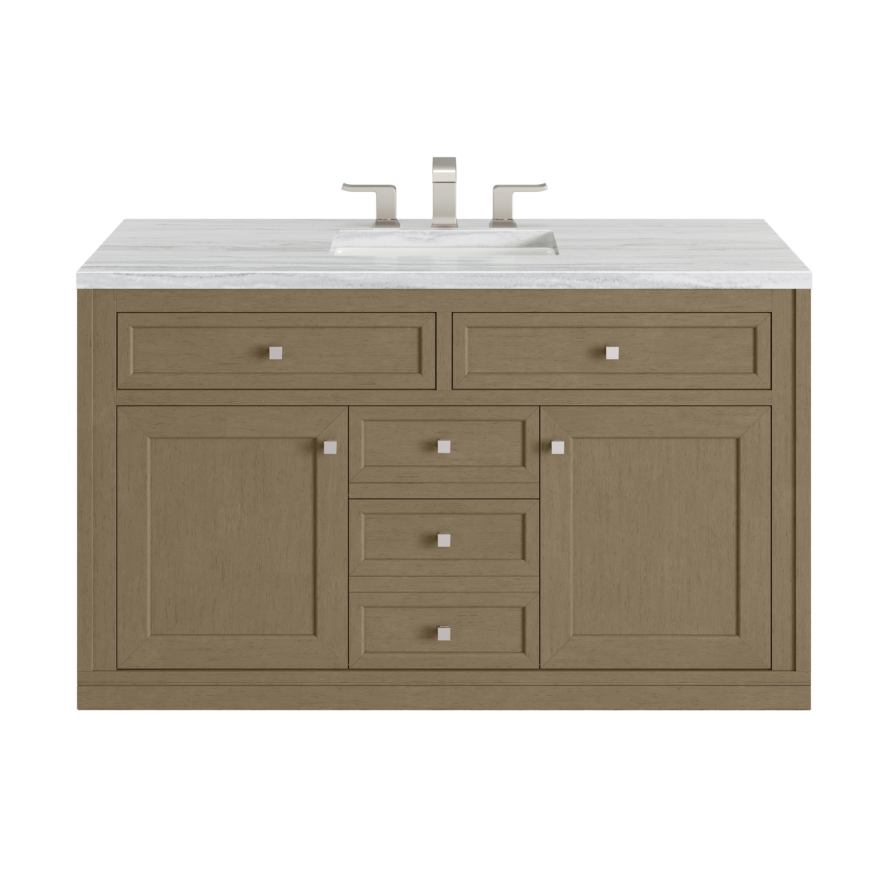 James Martin Chicago 48" Single Vanity in Walnut Whisper with 3cm Countertop