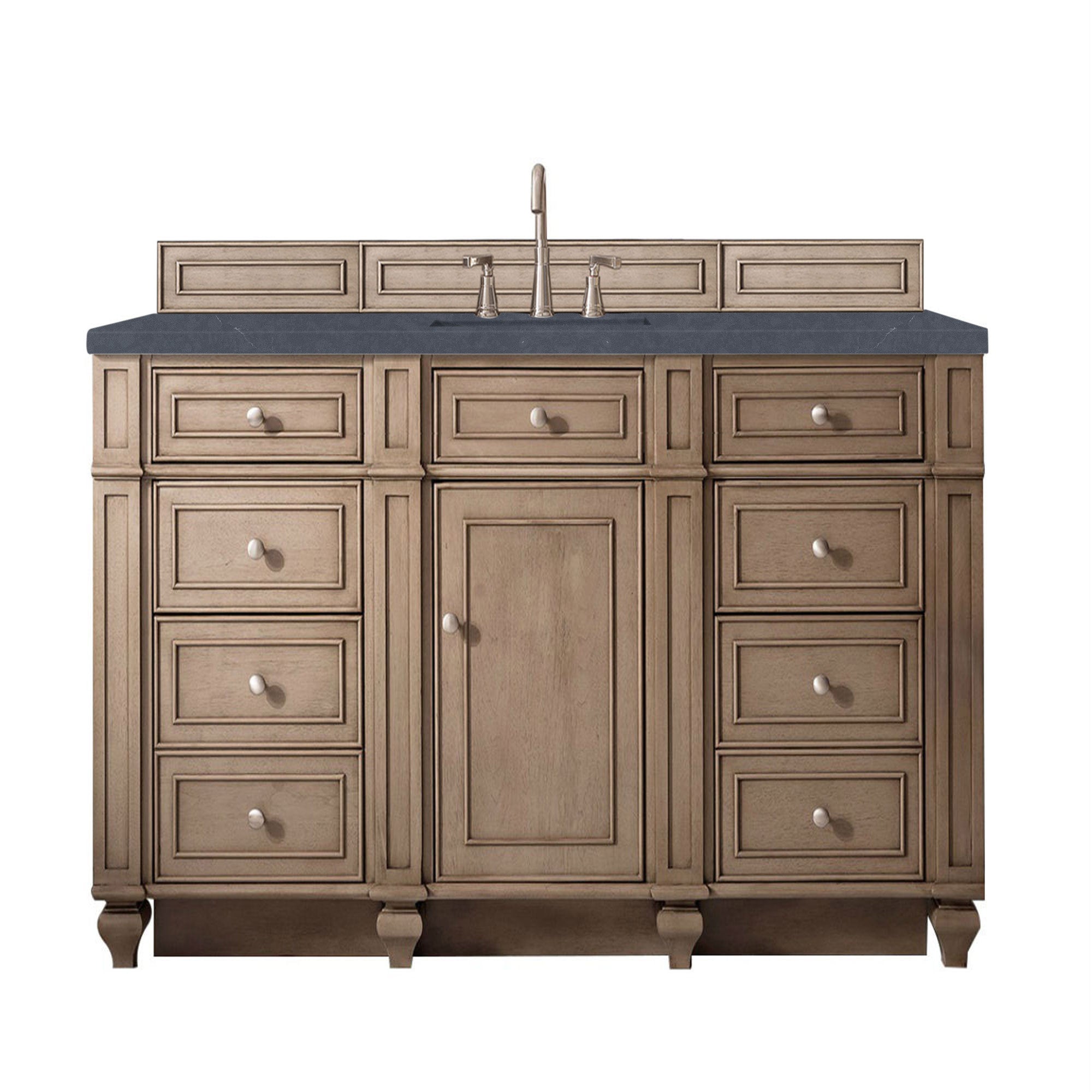 James Martin Bristol 60" Single Vanity in Whitewashed Walnut with 3cm Countertop