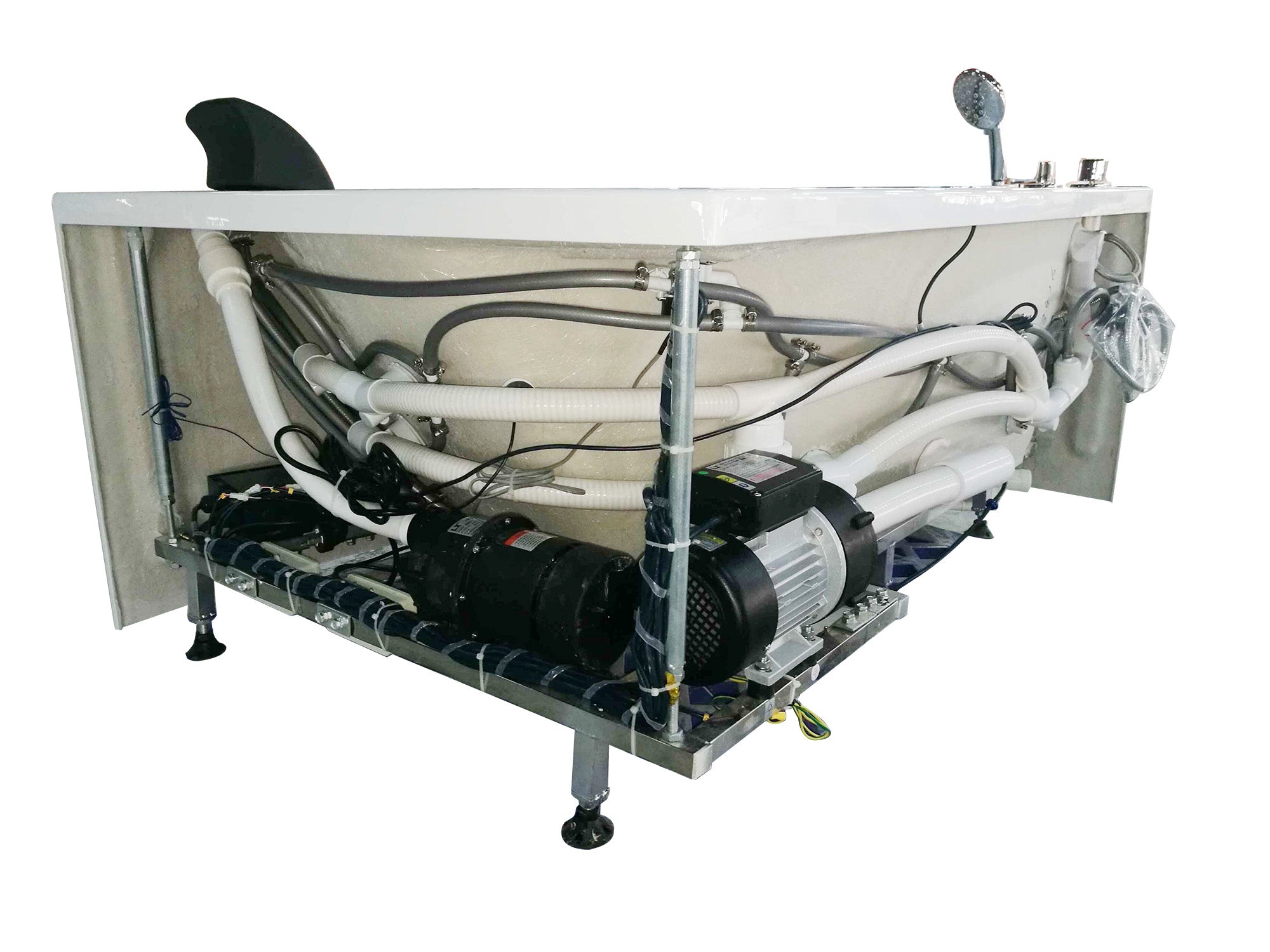 EAGO AM198ETL-L 5′ Acrylic Whirlpool Left Corner Bathtub with Glass Front