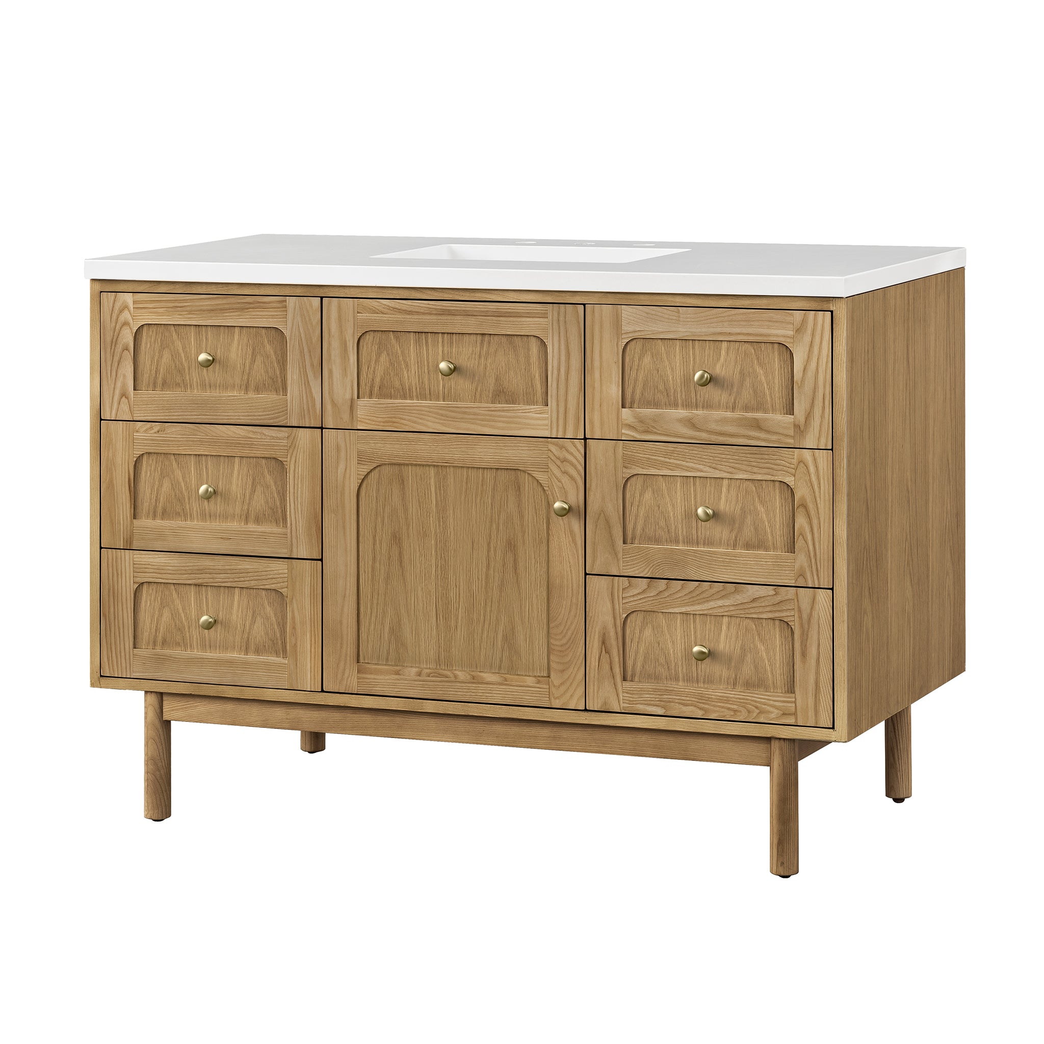 James Martin Laurent 48" Single Vanity in Light Natural Oak with 3cm Countertop