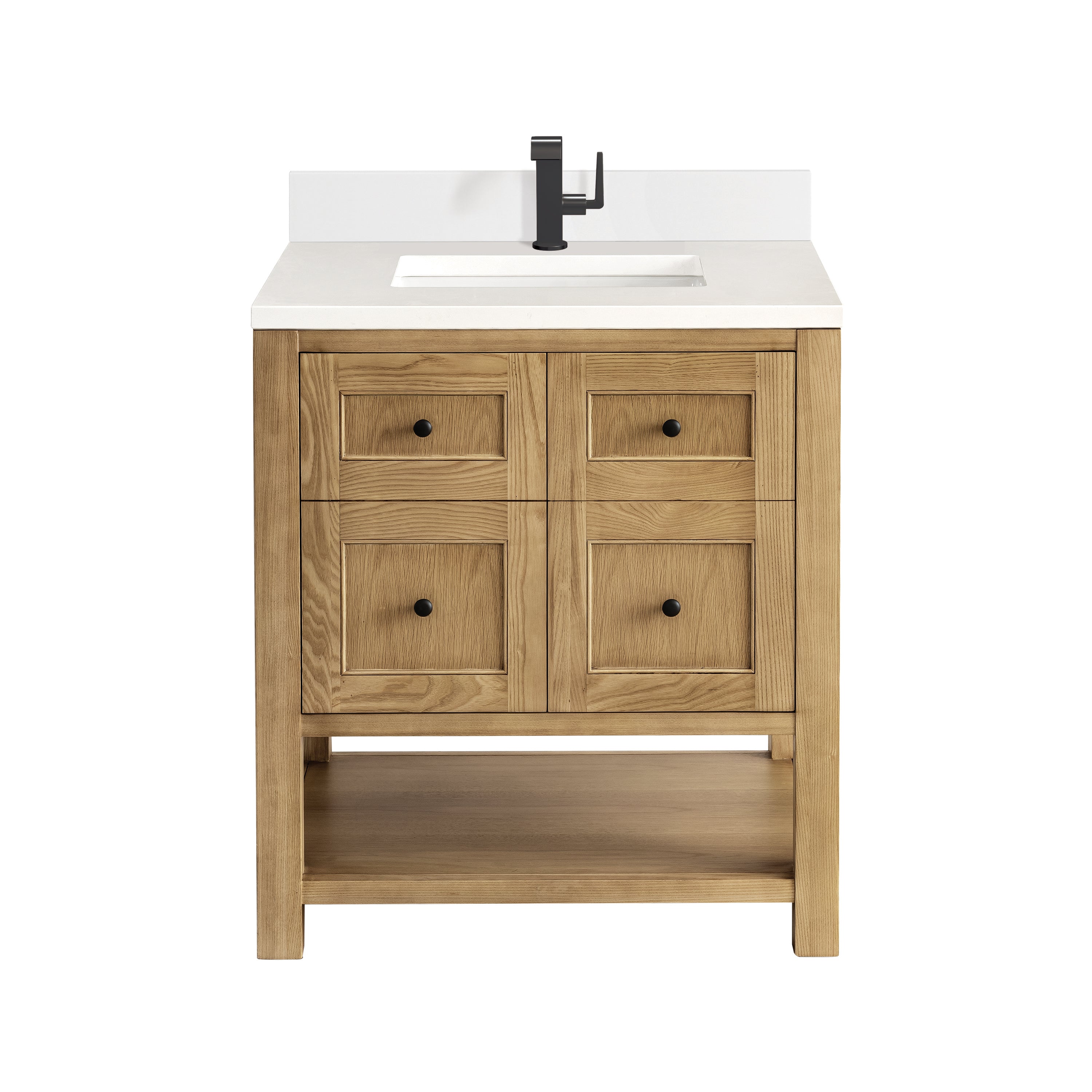 James Martin Breckenridge 30" Single Vanity in Light Natural Oak with 3cm Countertop