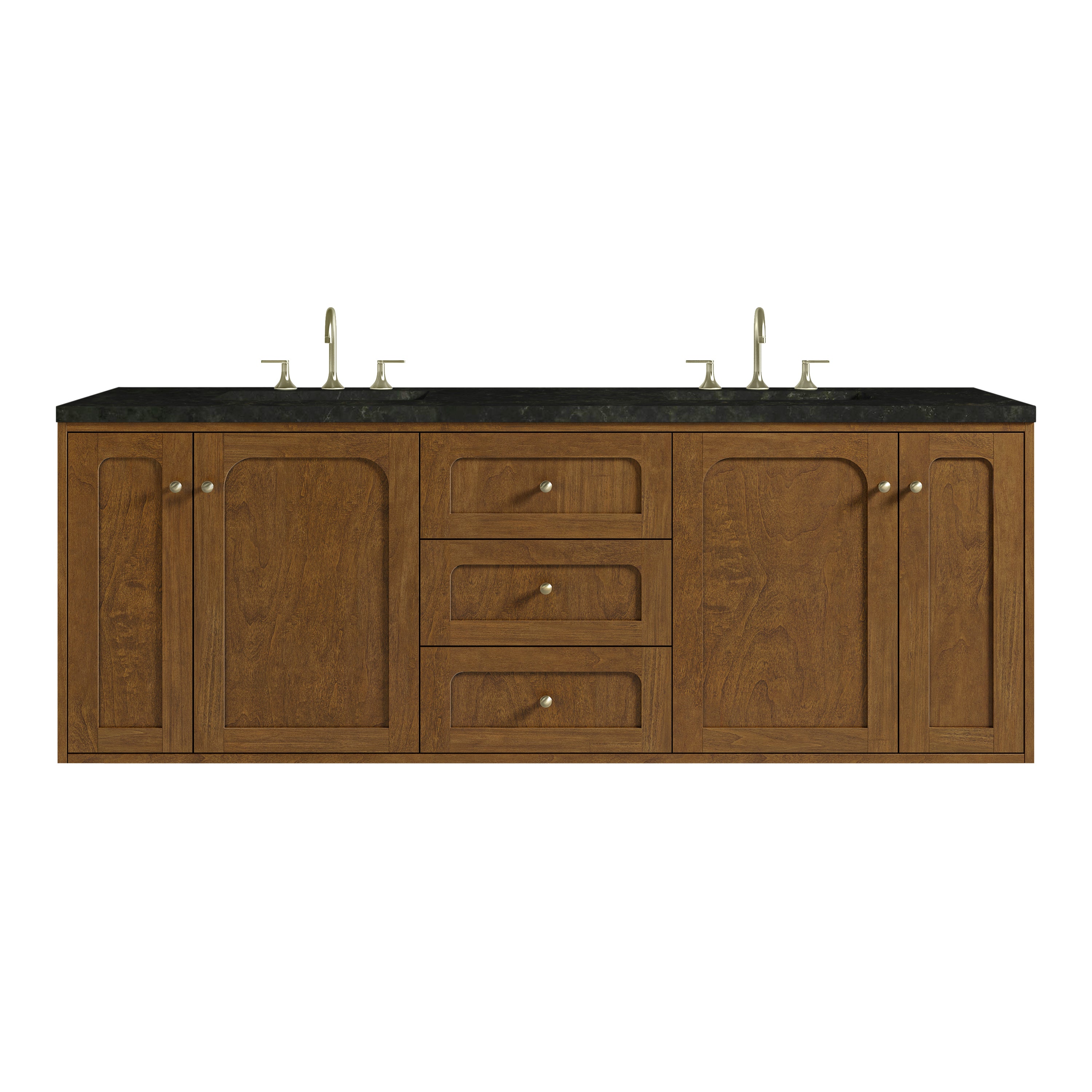 James Martin Laurent 72" Double Vanity in Honey Oak with 3cm Countertop