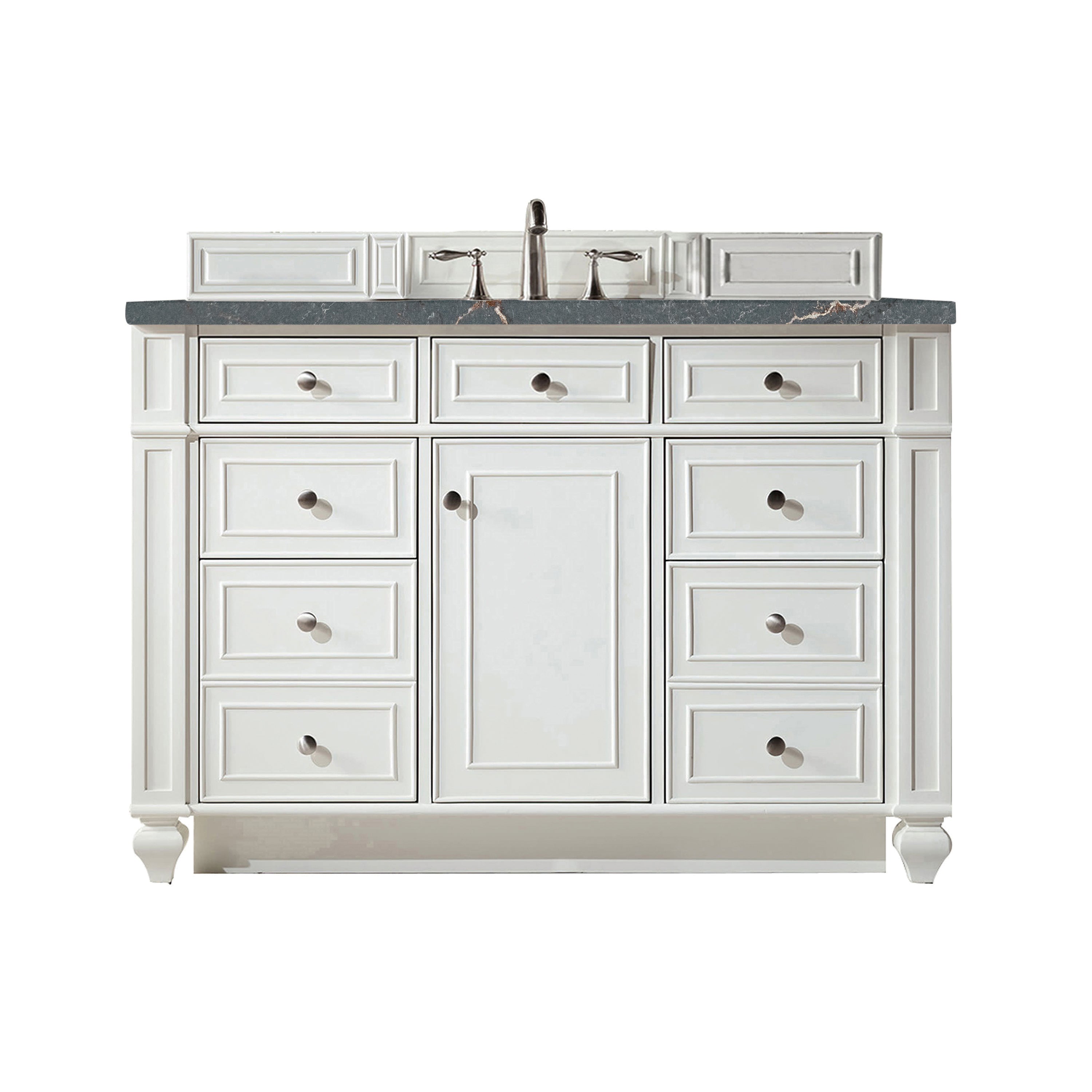 James Martin Bristol 48" Single Vanity in Bright White with 3cm Countertop