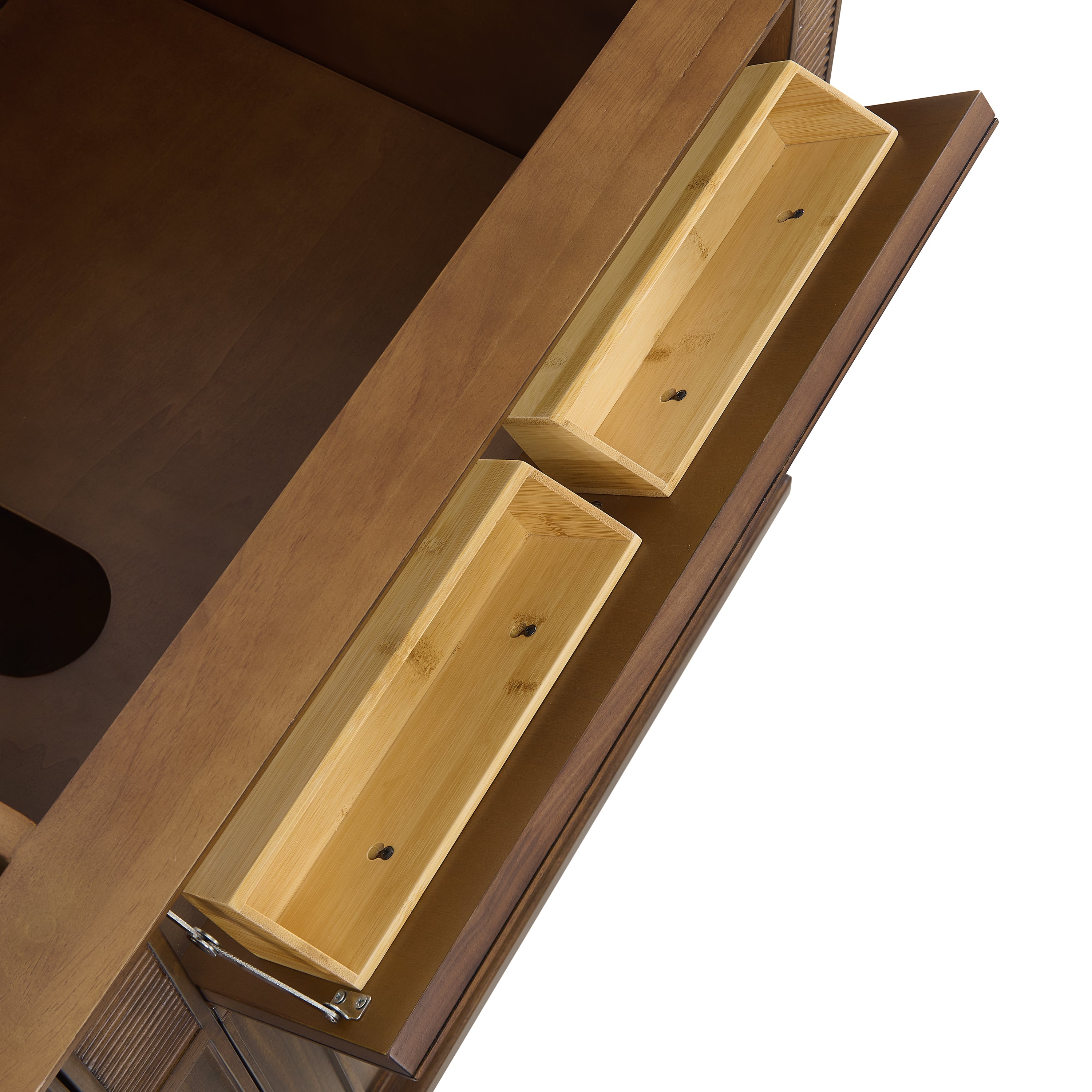 James Martin Lorelai 72"Double Vanity in Mid-Century Walnut with 3cm Countertop and FreePower Wireless Charger