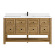 James Martin Breckenridge 60" Single Vanity in Light Natural Oak with 3cm Countertop