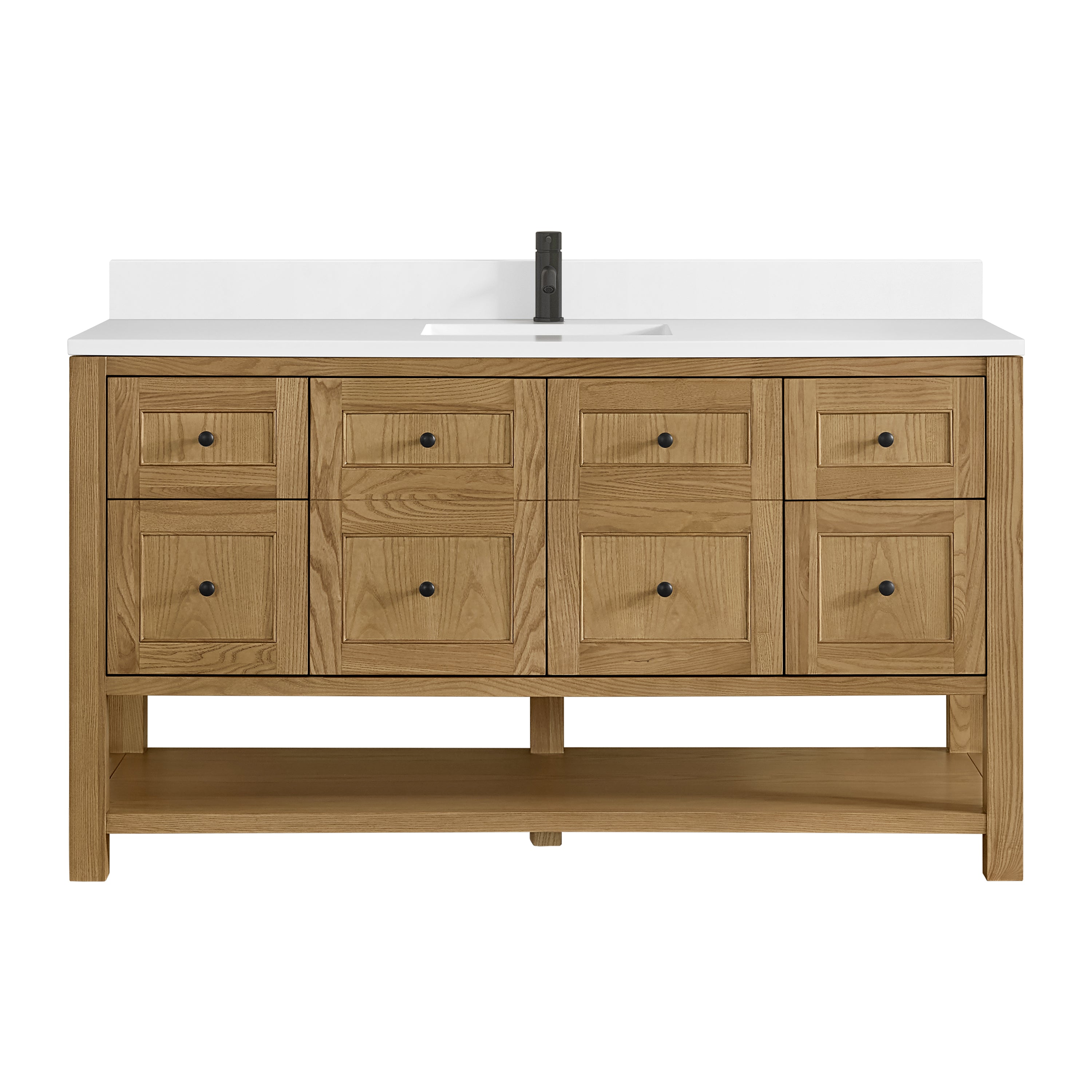 James Martin Breckenridge 60" Single Vanity in Light Natural Oak with 3cm Countertop