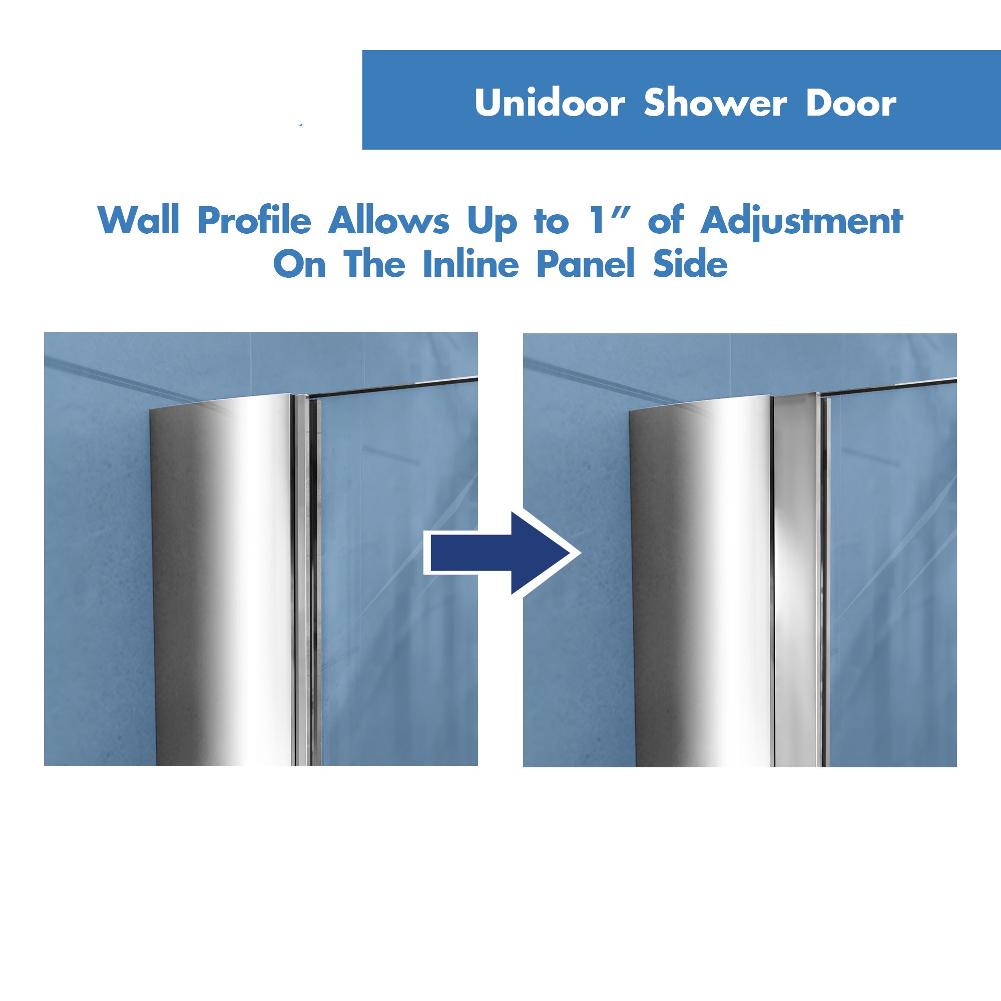 DreamLine Unidoor 58-59" W Shower Door