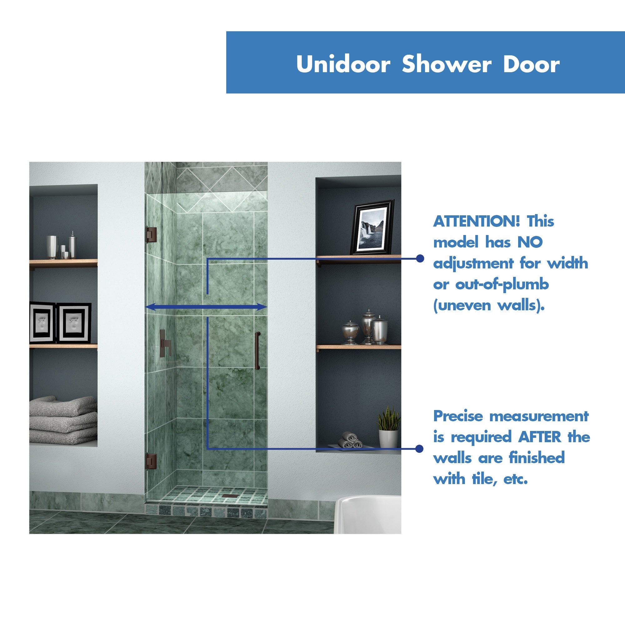 DreamLine Unidoor 25" W Shower Door