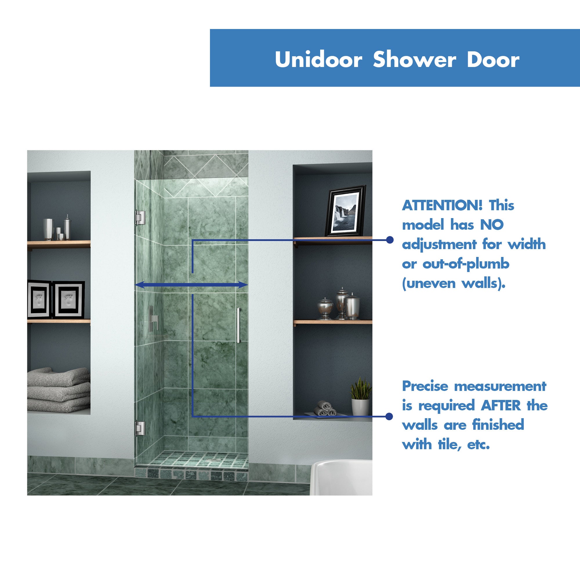 DreamLine Unidoor 25" W Shower Door