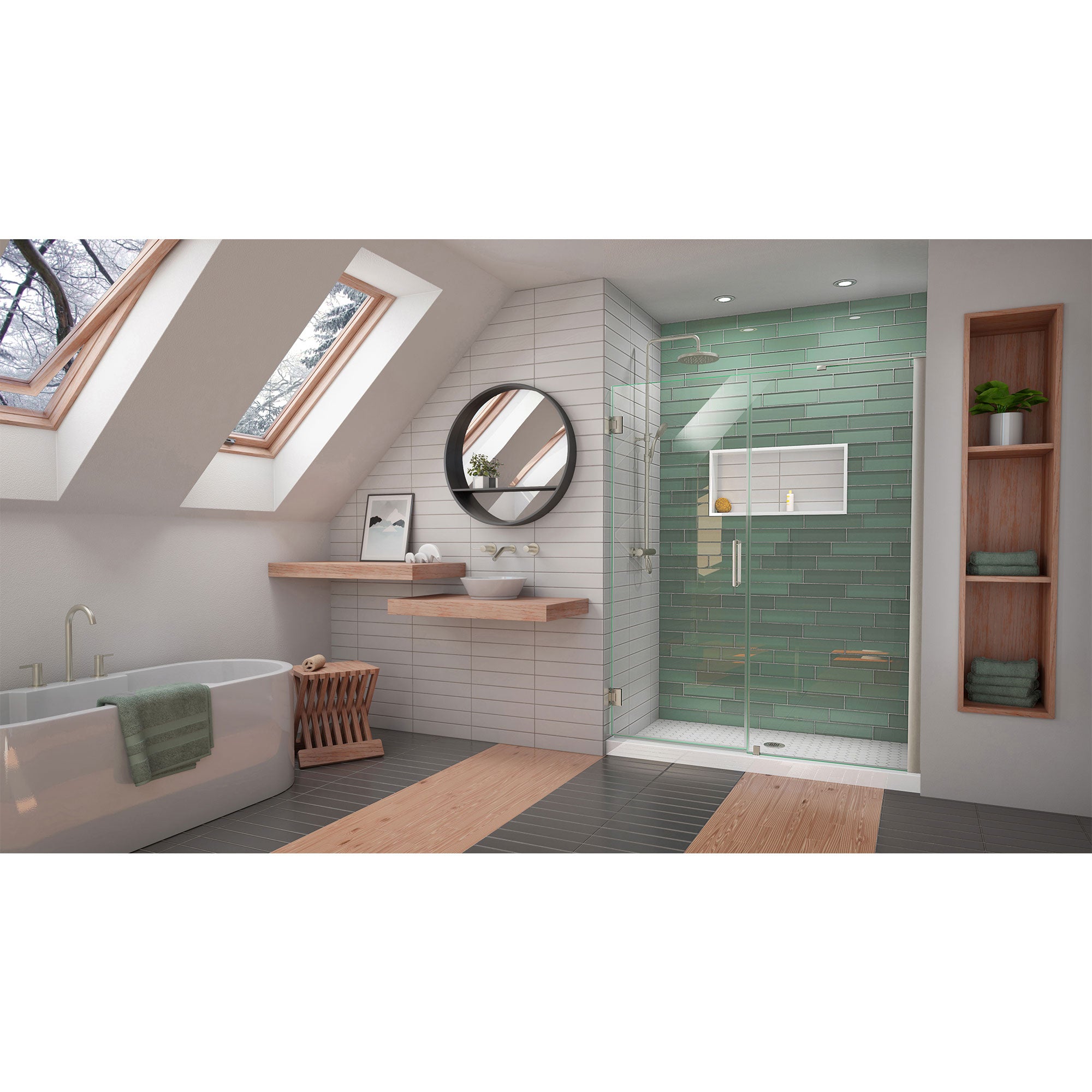 DreamLine Unidoor-LS 53-54" W Shower Door