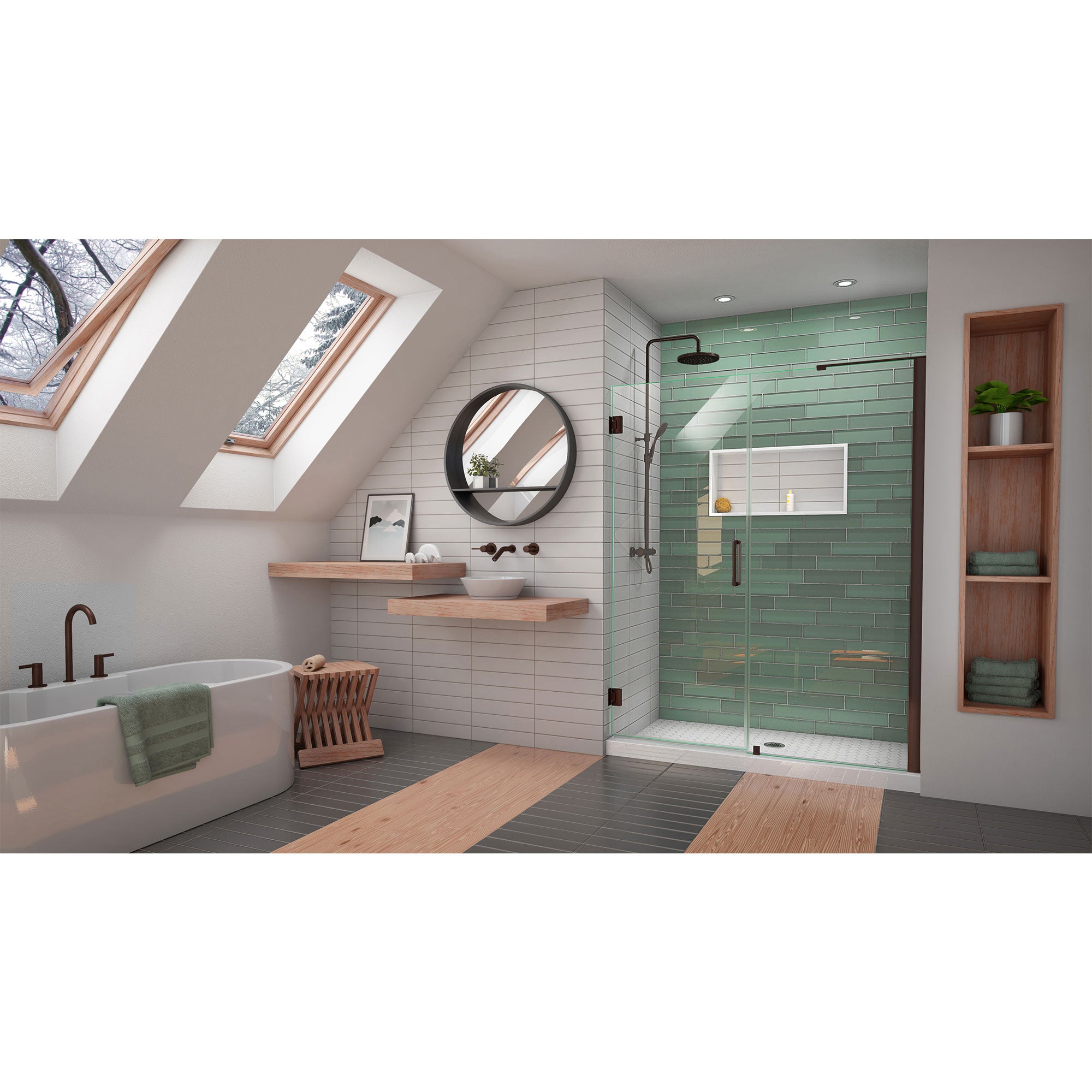 DreamLine Unidoor-LS 53-54" W Shower Door
