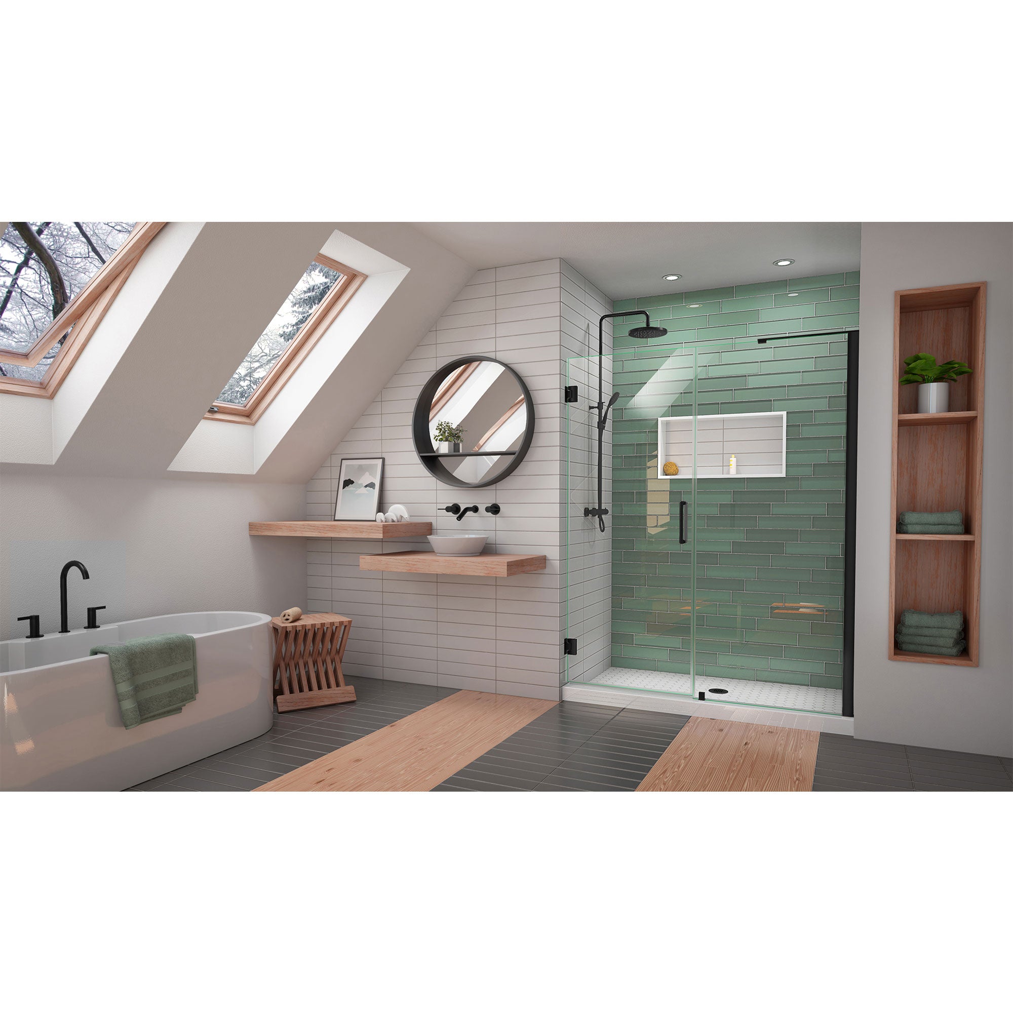 DreamLine Unidoor-LS 53-54" W Shower Door