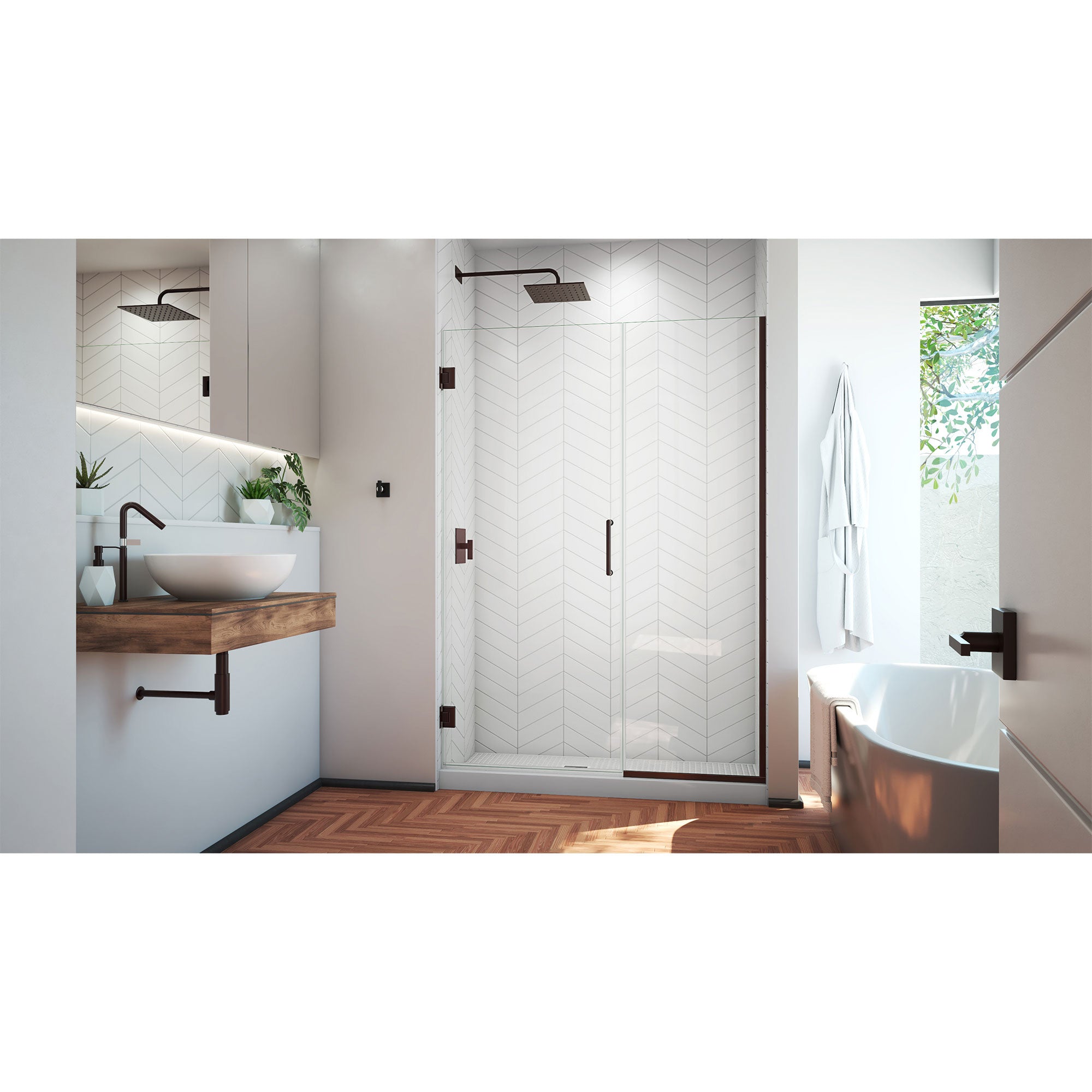 DreamLine Unidoor Plus 45.5-46" W Shower Door