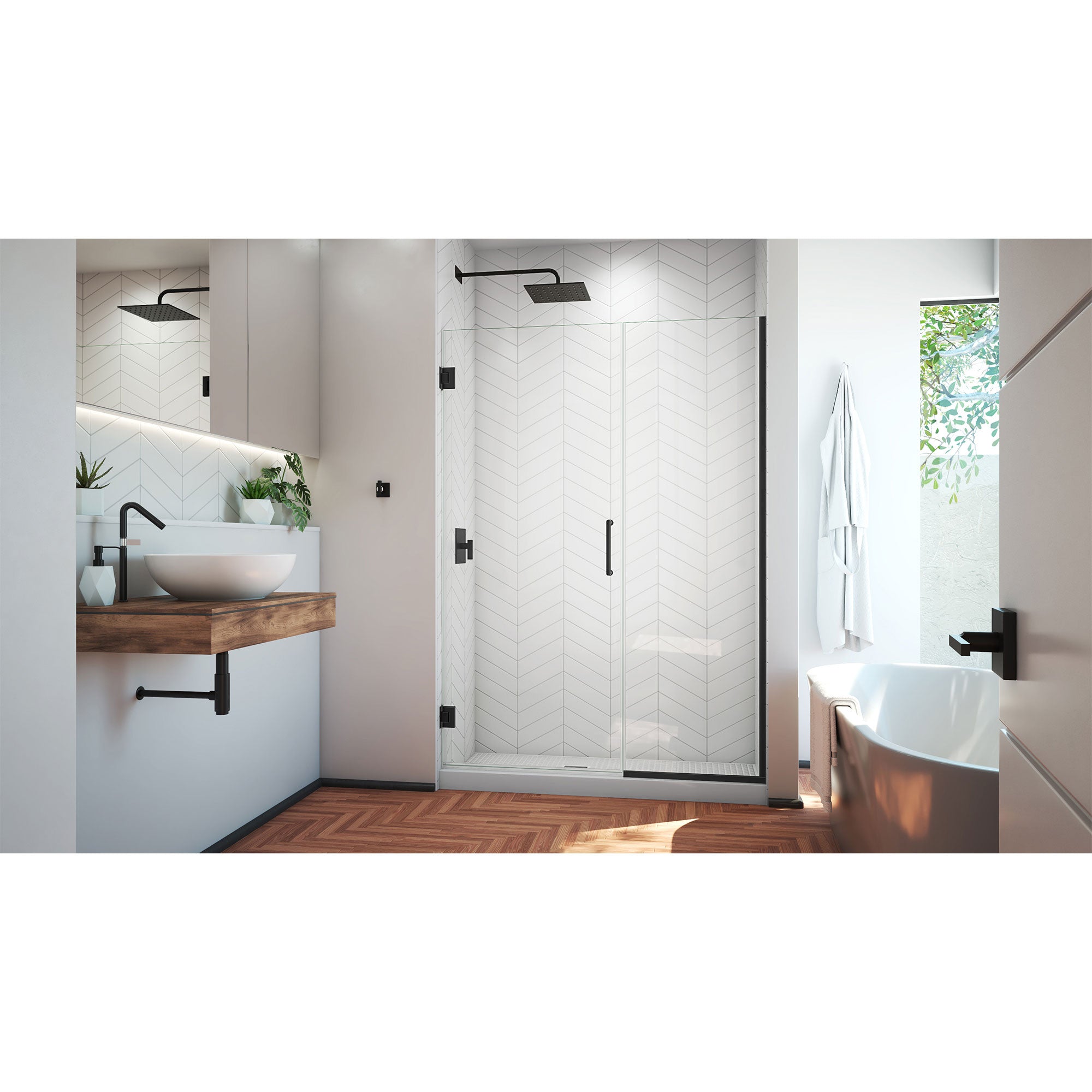 DreamLine Unidoor Plus 52.5-53" W Shower Door