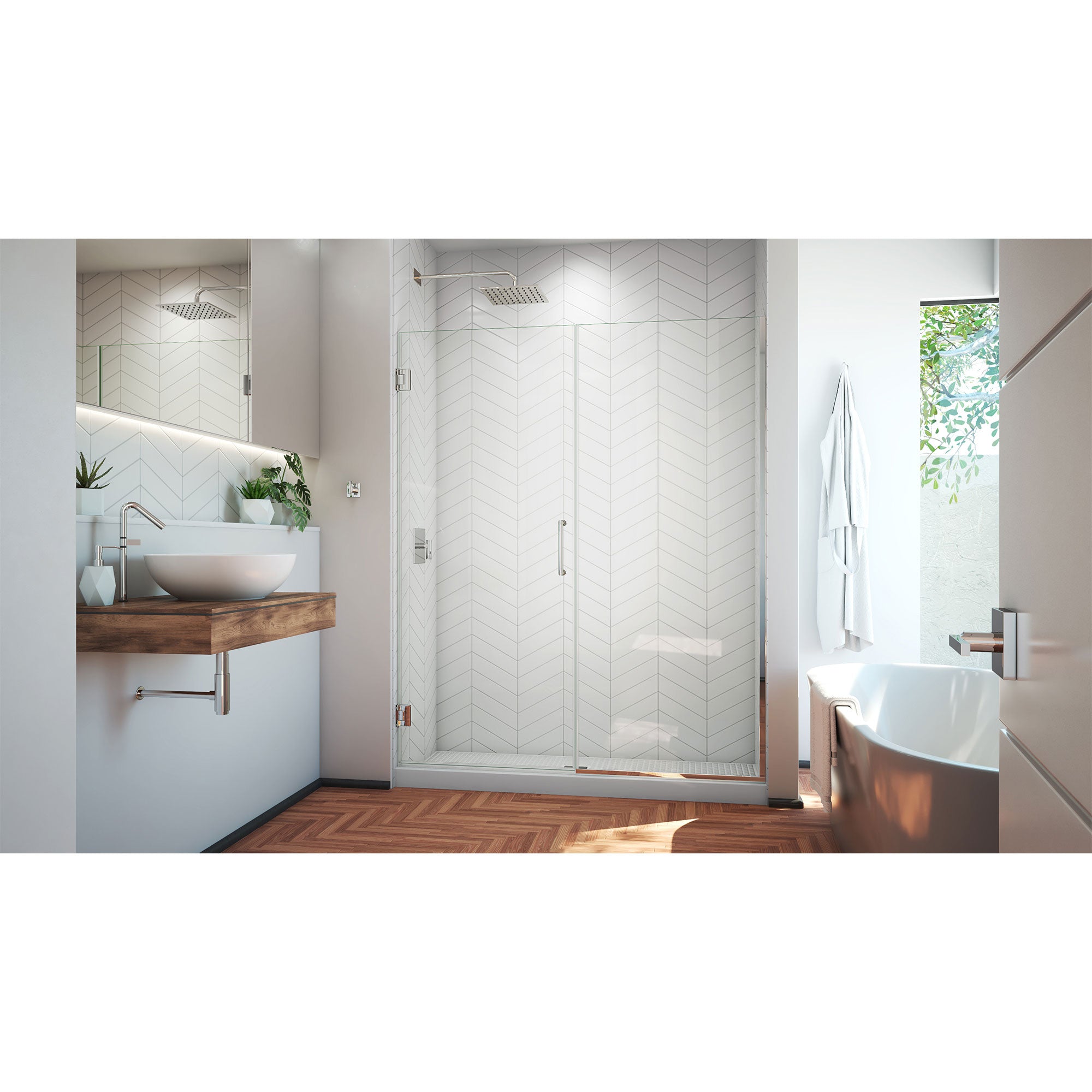 DreamLine Unidoor Plus 60.5-61" W Shower Door