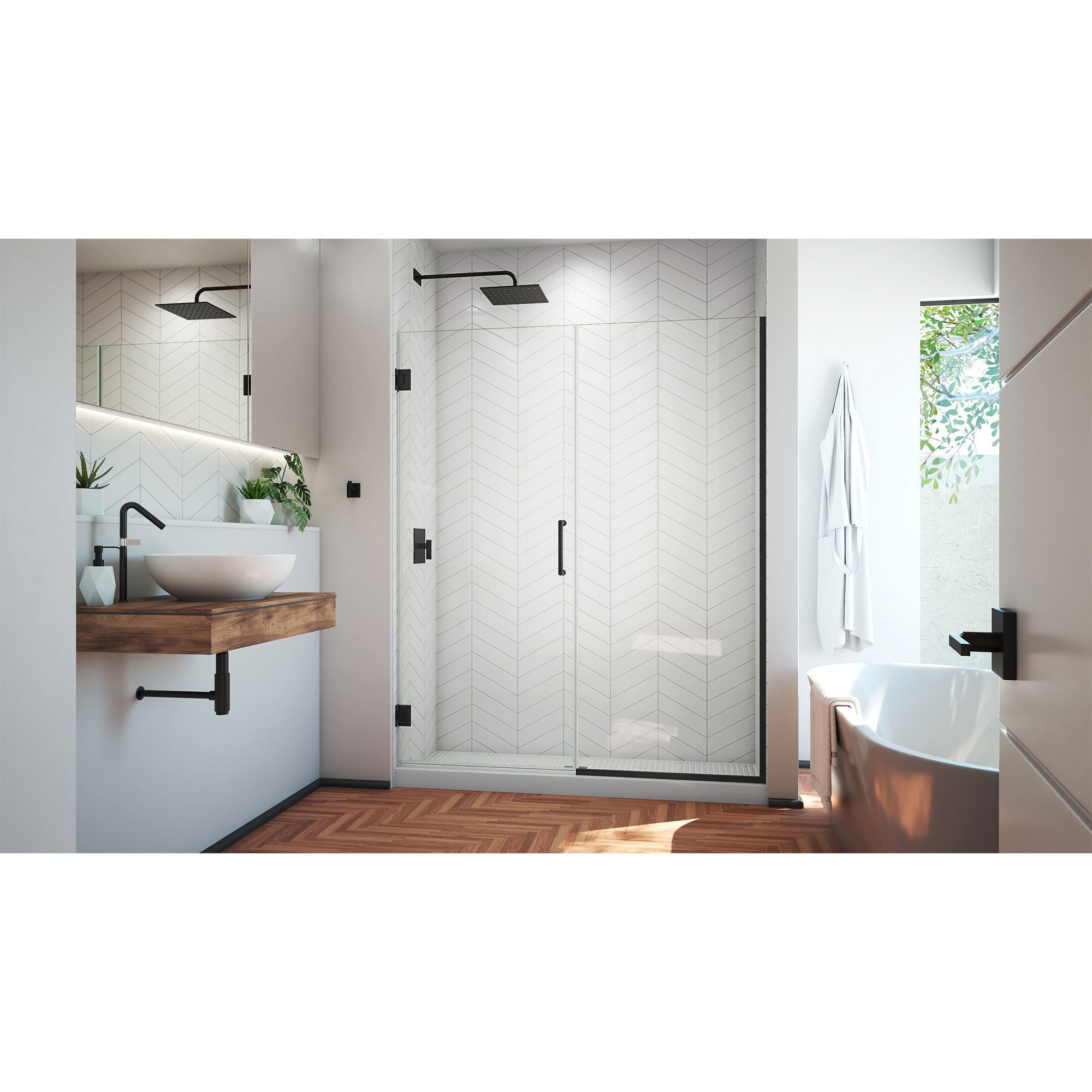 DreamLine Unidoor Plus 60.5-61" W Shower Door