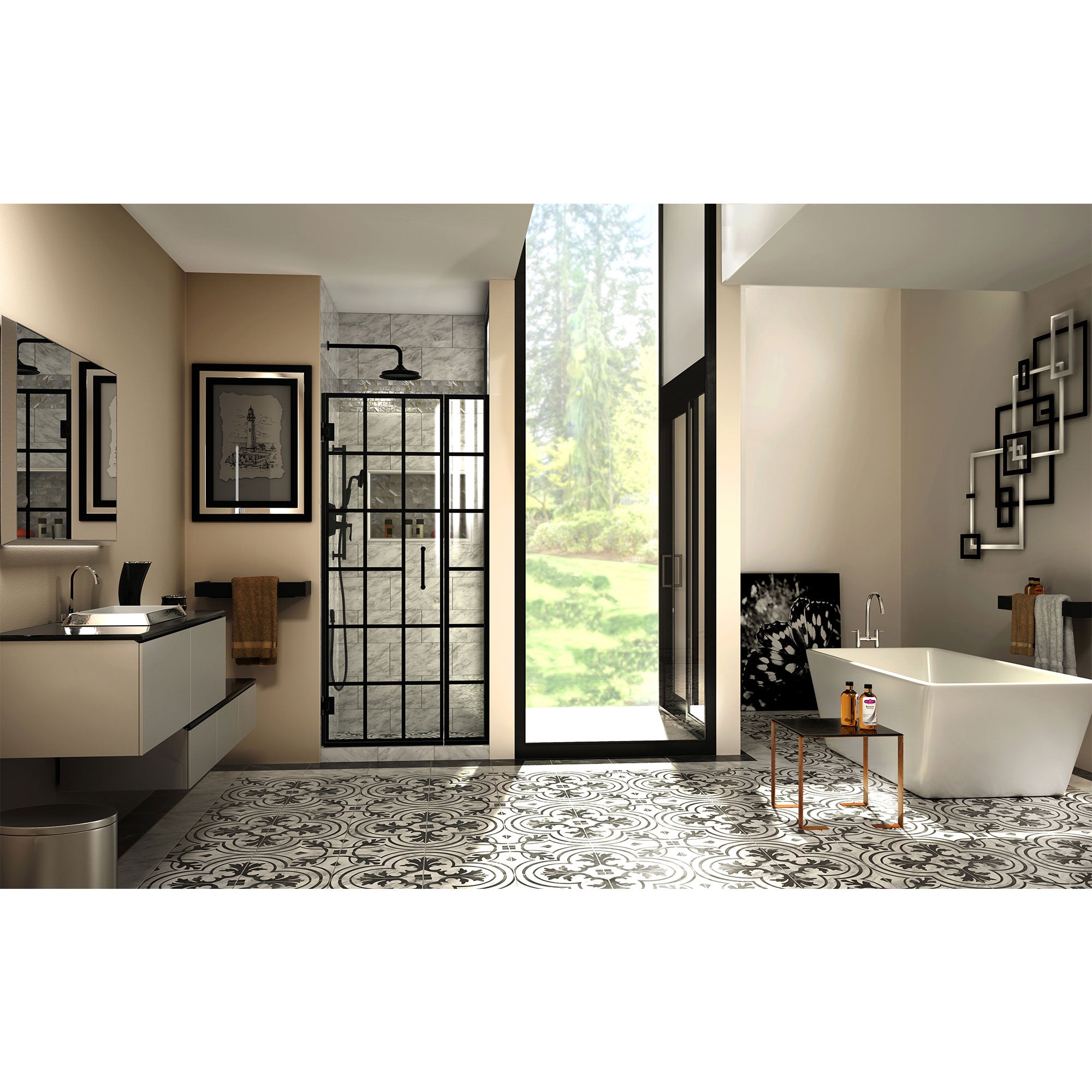 DreamLine Unidoor Toulon 34-34.5" W Shower Door