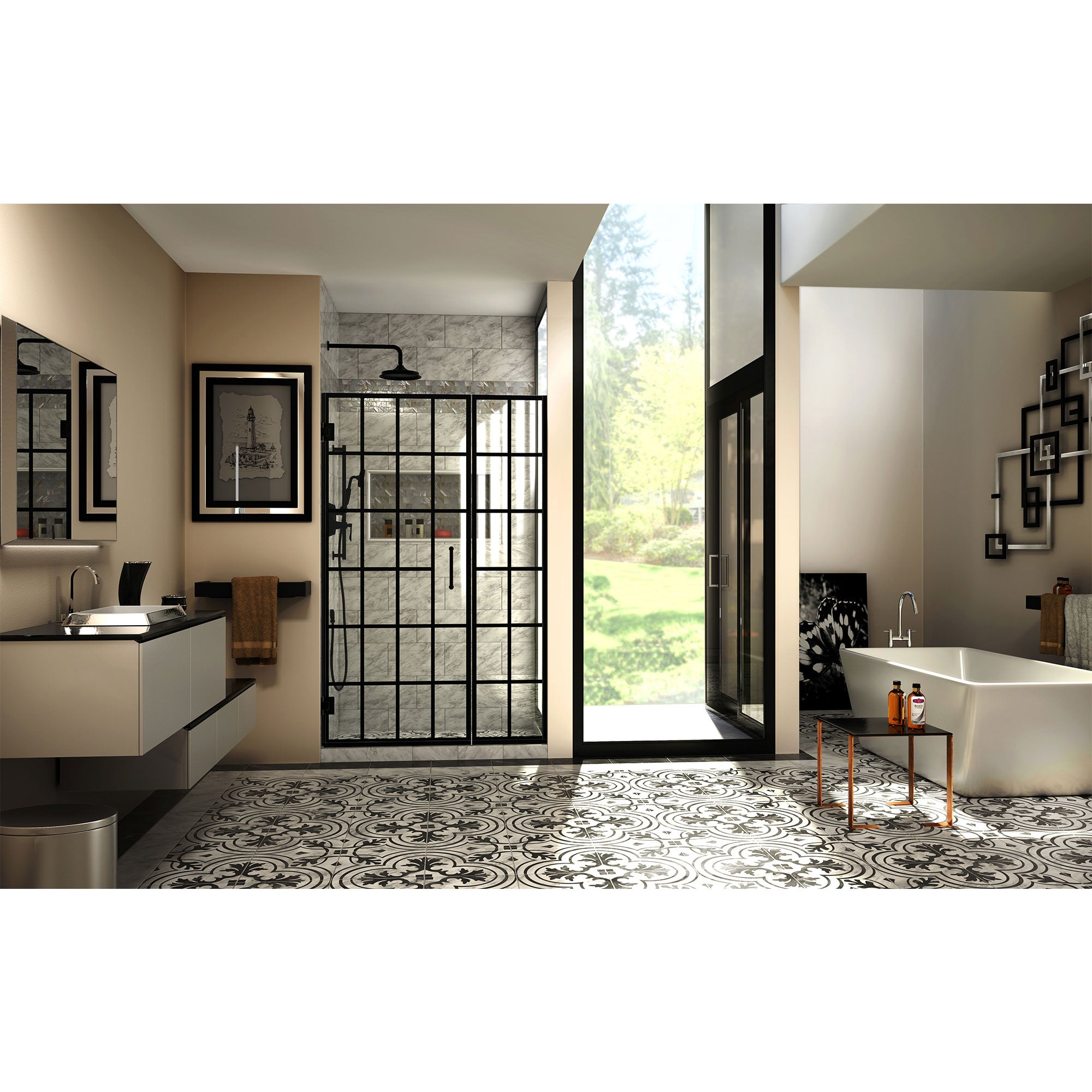 DreamLine Unidoor Toulon 46-46.5" W Shower Door