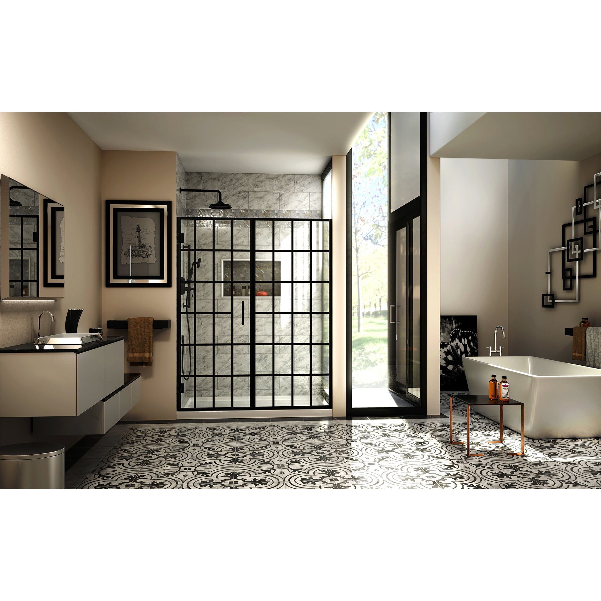 DreamLine Unidoor Toulon 58-58.5" W Shower Door