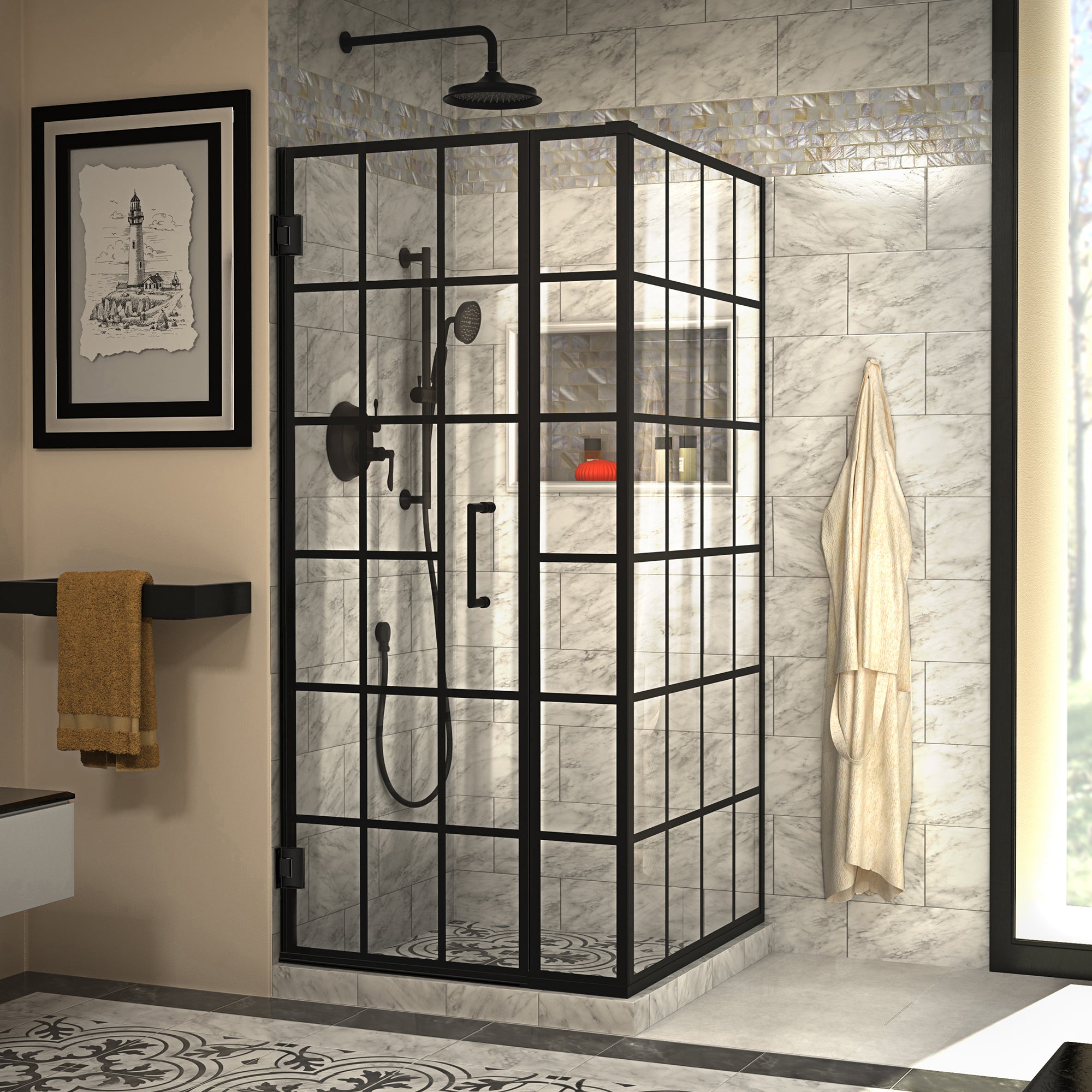 DreamLine Unidoor Toulon 33.88" W Shower Enclosure