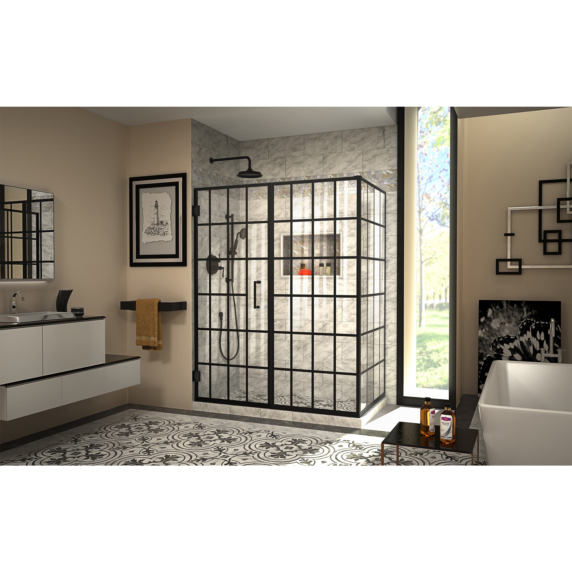 DreamLine Unidoor Toulon 57.88" W Shower Enclosure