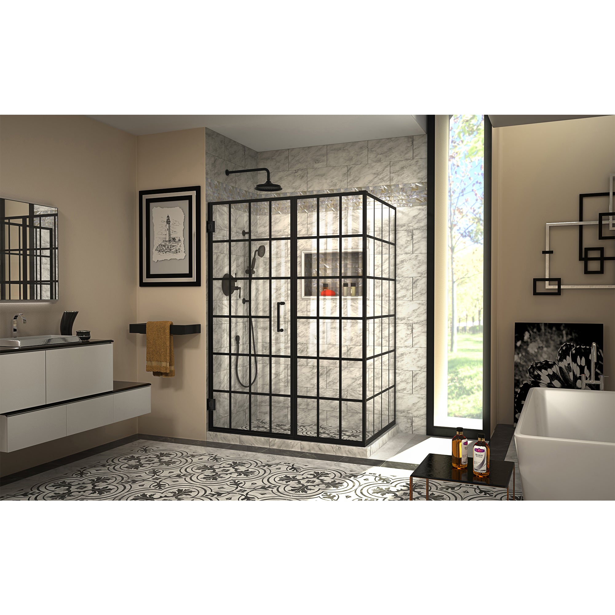 DreamLine Unidoor Toulon 51.88" W Shower Enclosure