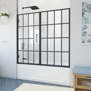 DreamLine Unidoor Toulon 58 - 58 1/2 inch W x 58 inch H Frameless Hinged Tub Door