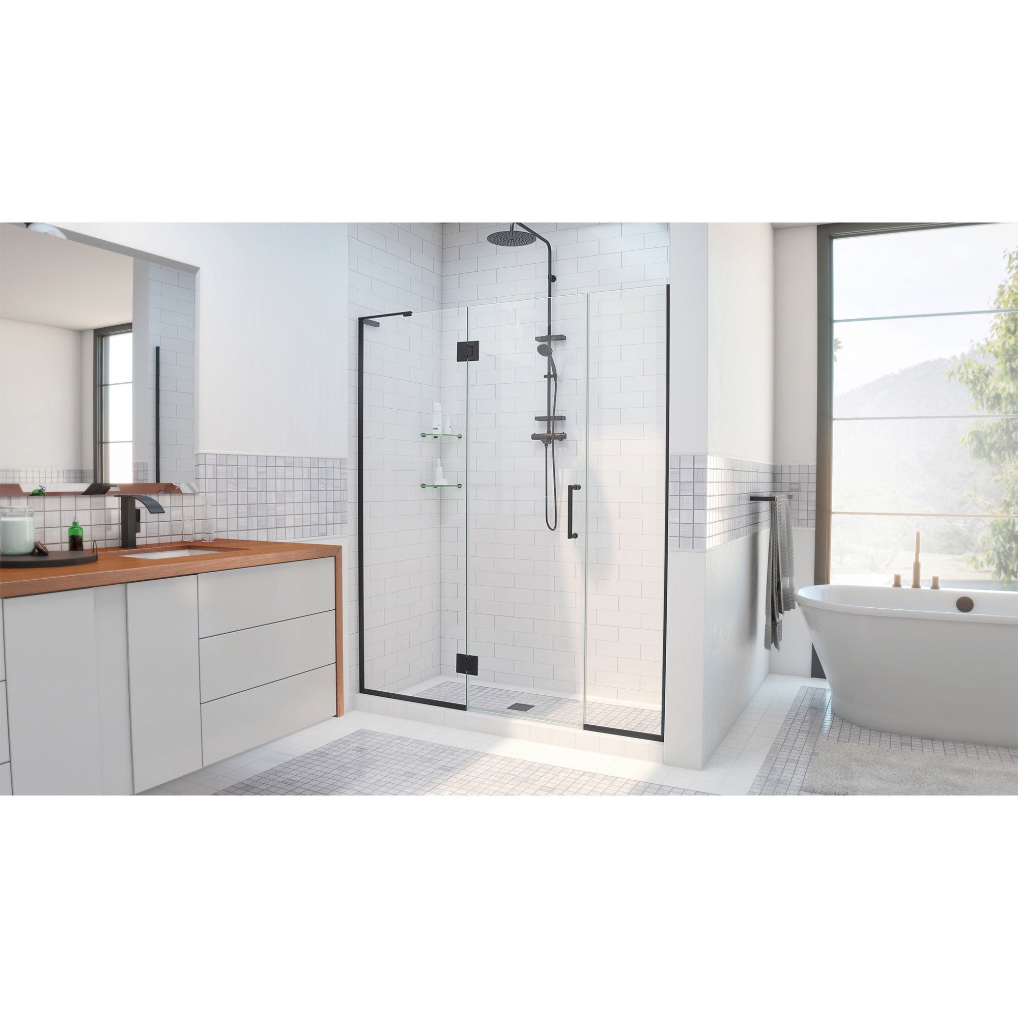 DreamLine Unidoor-X 48.5-49" W Shower Door - Black