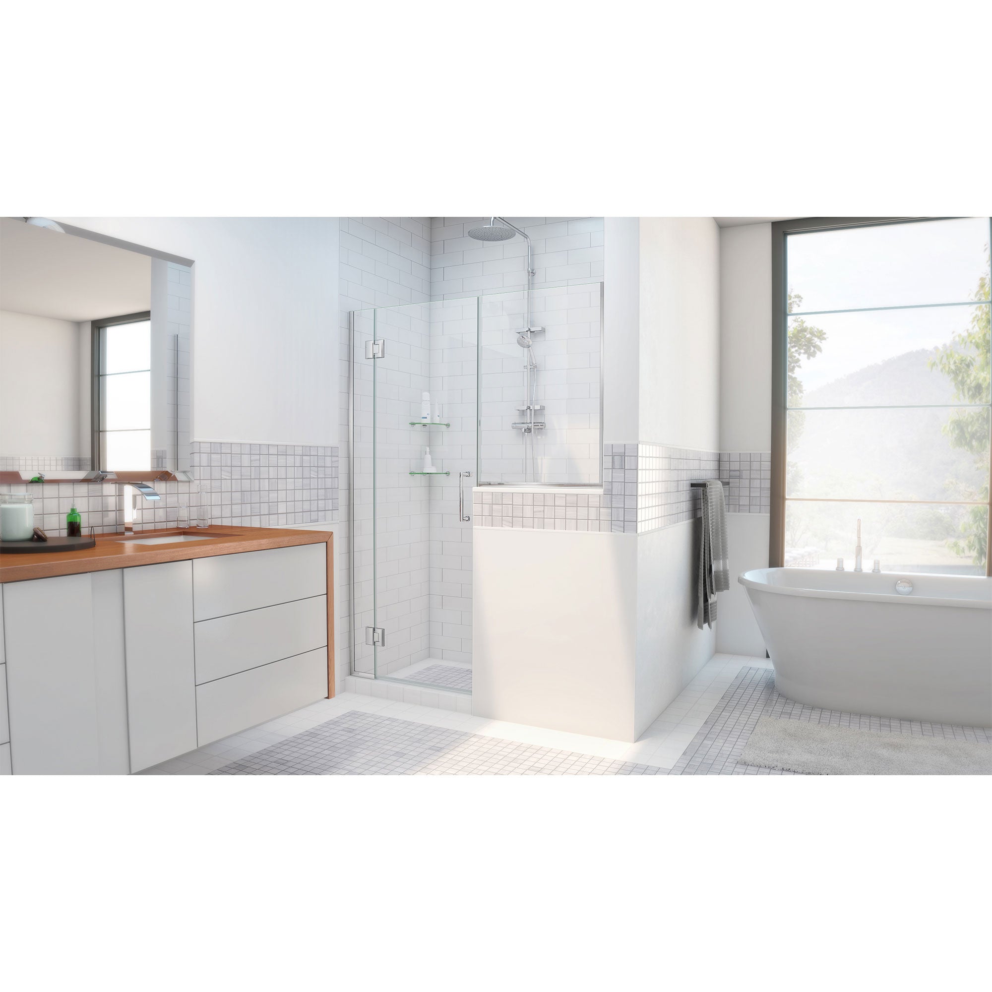 DreamLine Unidoor-X 55-55.5" W Shower Door