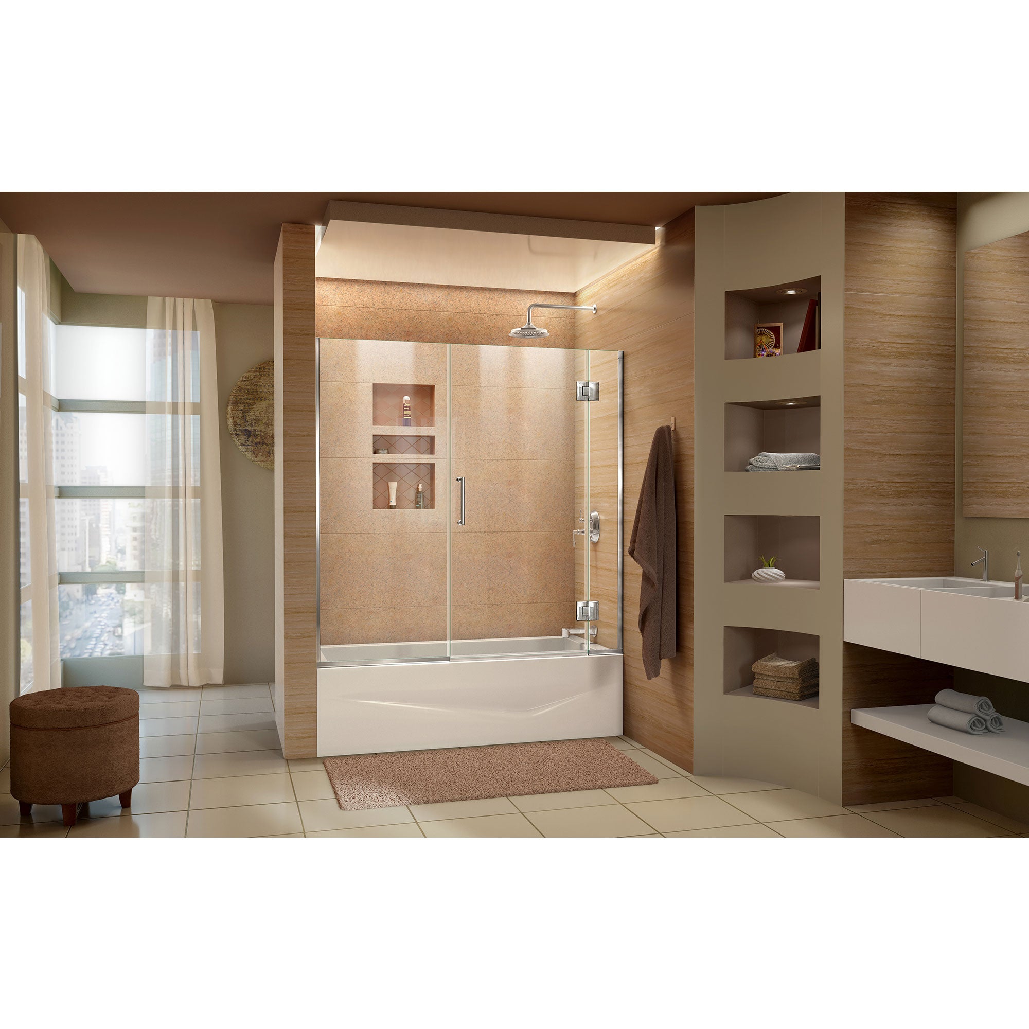 DreamLine Unidoor-X 58-58.5" W Hinged Tub Door
