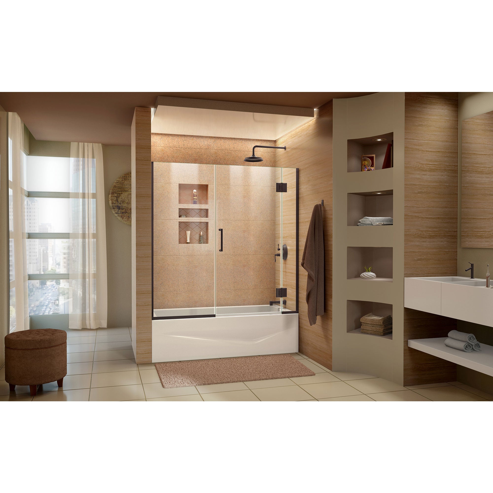 DreamLine Unidoor-X 58-58.5" W Hinged Tub Door