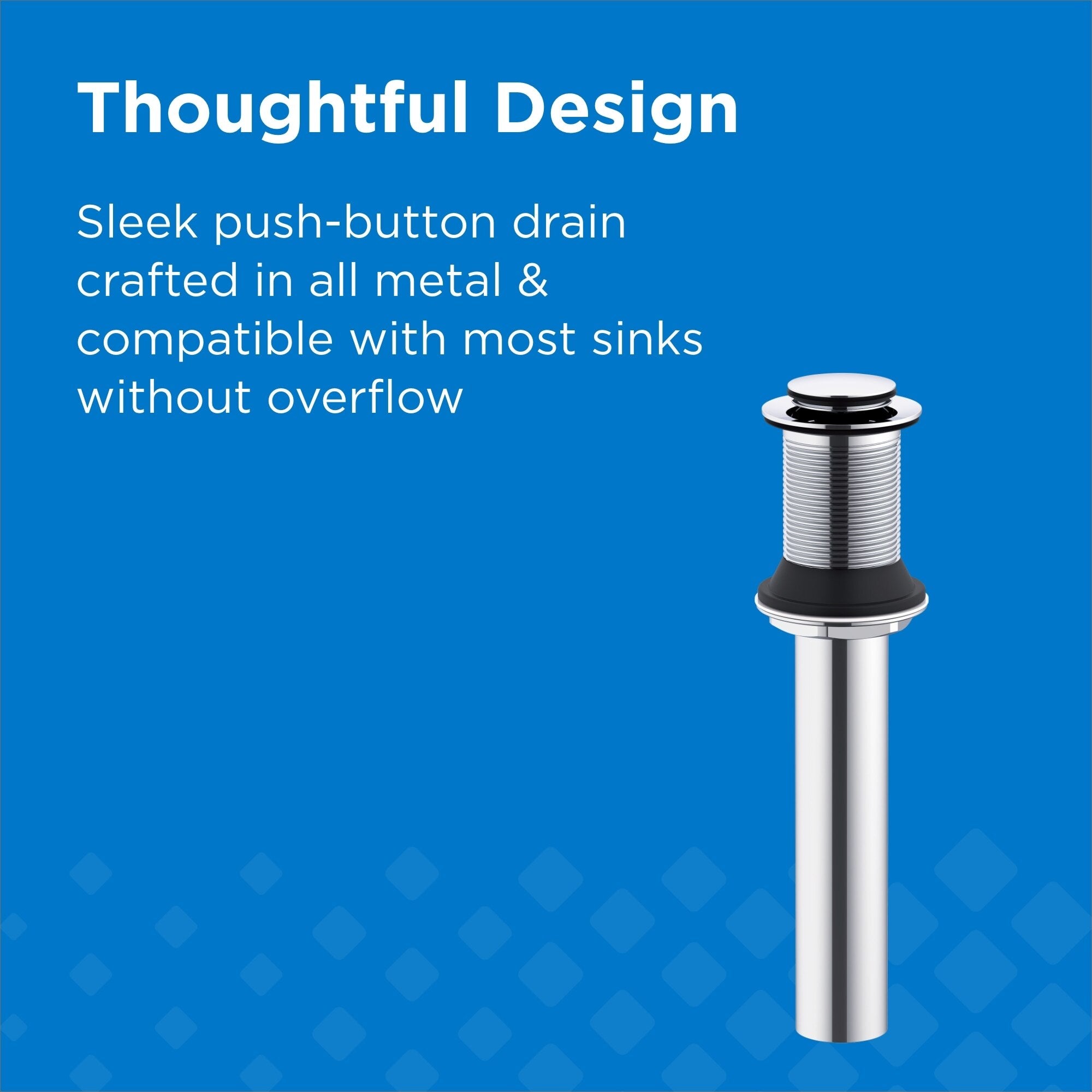 Gerber 1 1/4" Metal Touch-Down Drain Assembly without Overflow