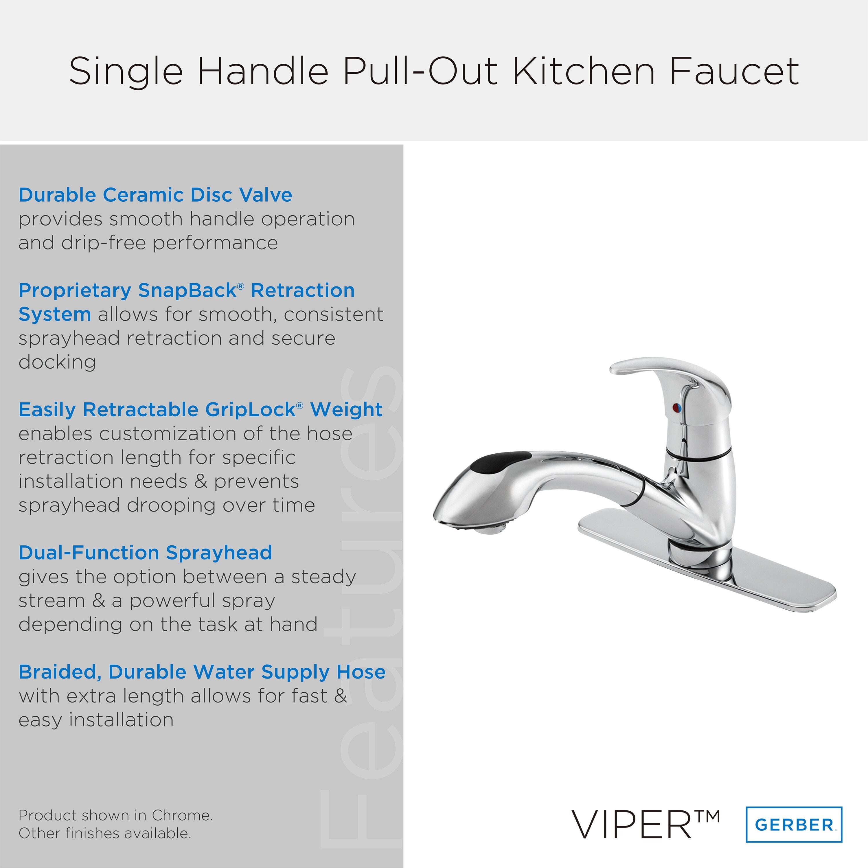 Viper™ Single Handle Pull-Out Kitchen Faucet