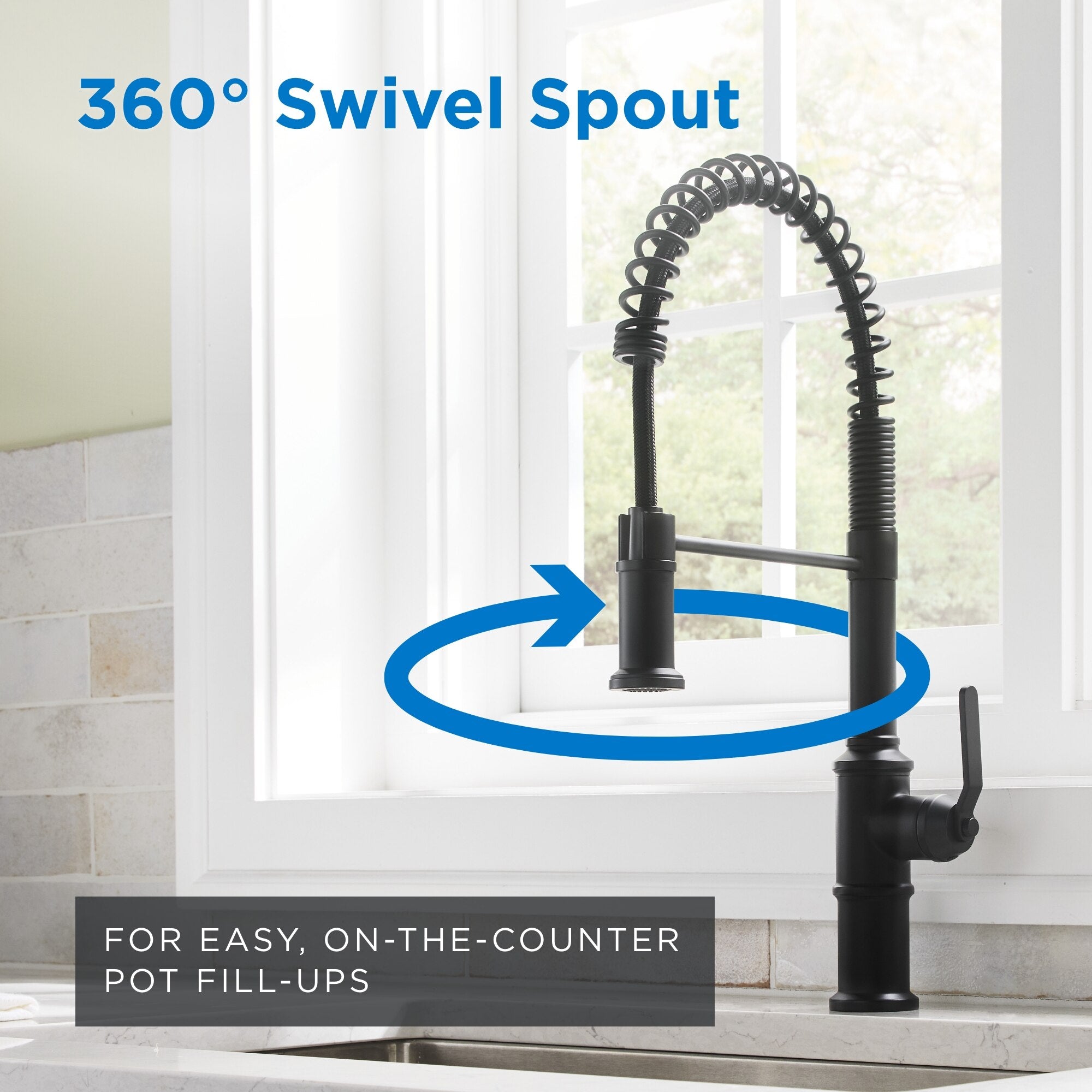 Kinzie® Pre-Rinse Single Handle Pull-Down Kitchen Faucet
